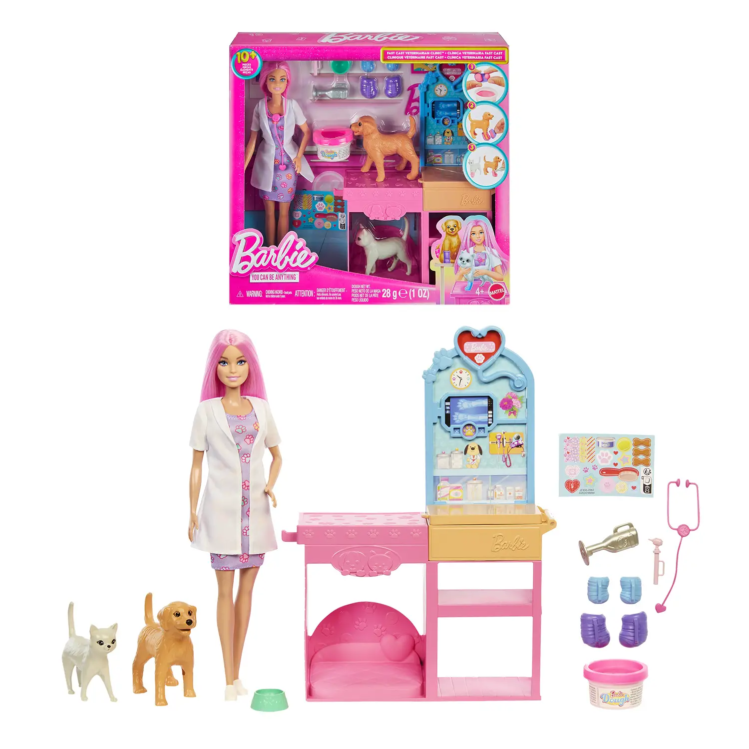 Barbie Clinica Veterinaria con Bambola e Animali + Accessori - collezionabili bambina