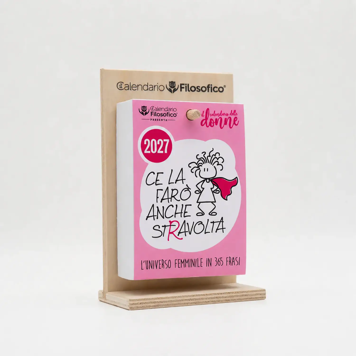 Calendario Filosofico Delle Donne 2027 10x14 Con Supporto In Legno - agende