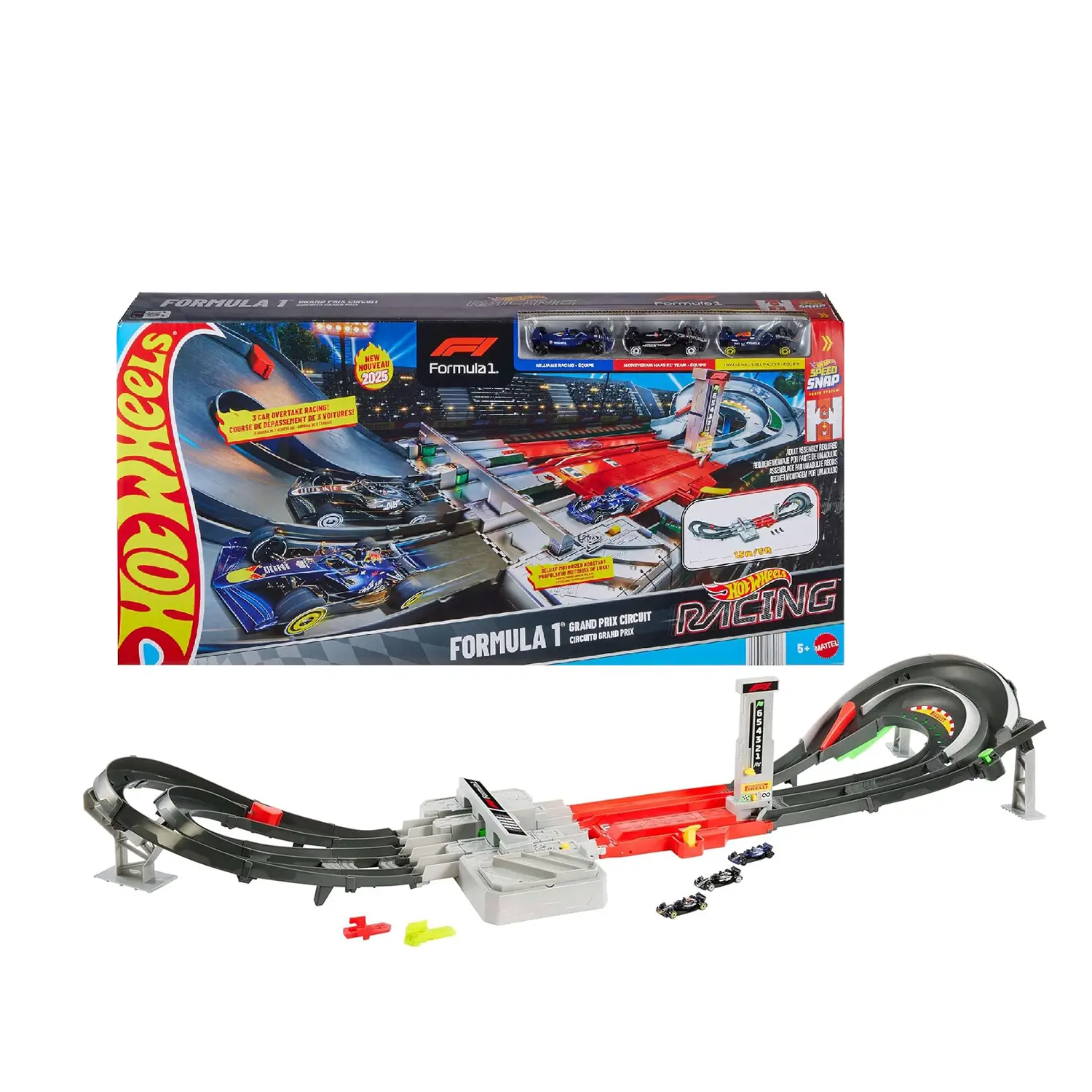Hot Wheels Racing F1 Super Gran Premio Formula 1 - Veicoli, garage e piste