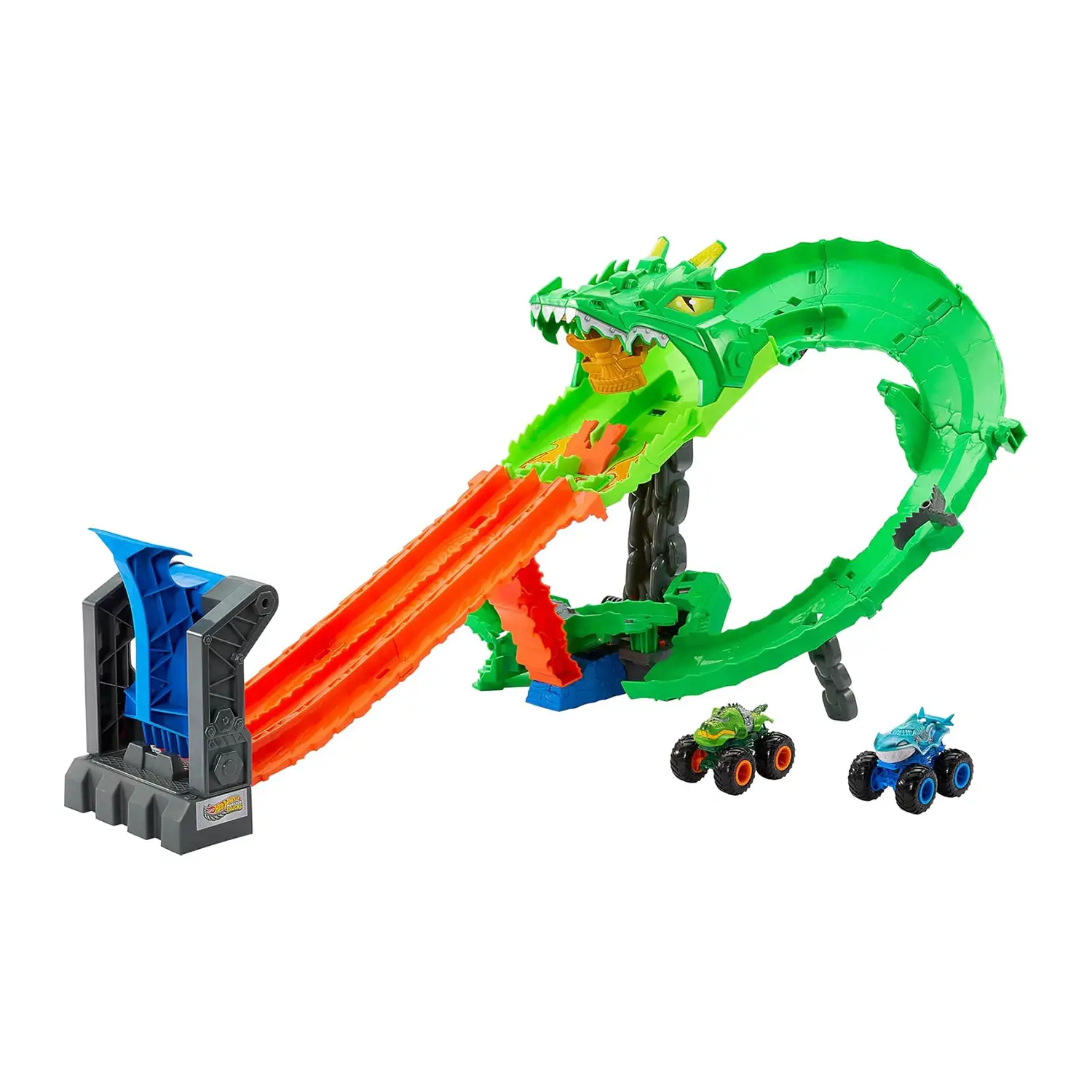 Hot Wheels Monster Trucks Pista Demolizione Del Drago - Veicoli, garage e piste
