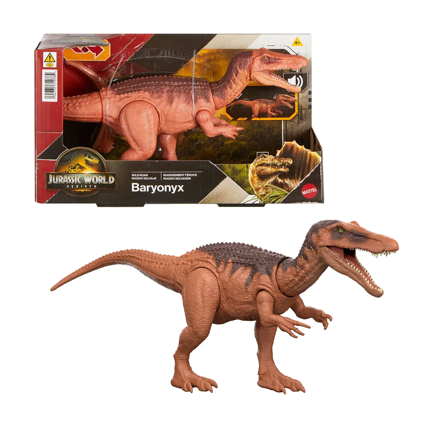 Jurassic World Rebirth Baryonyx Ruggito Selvaggio 33 cm - action figures ed accessori