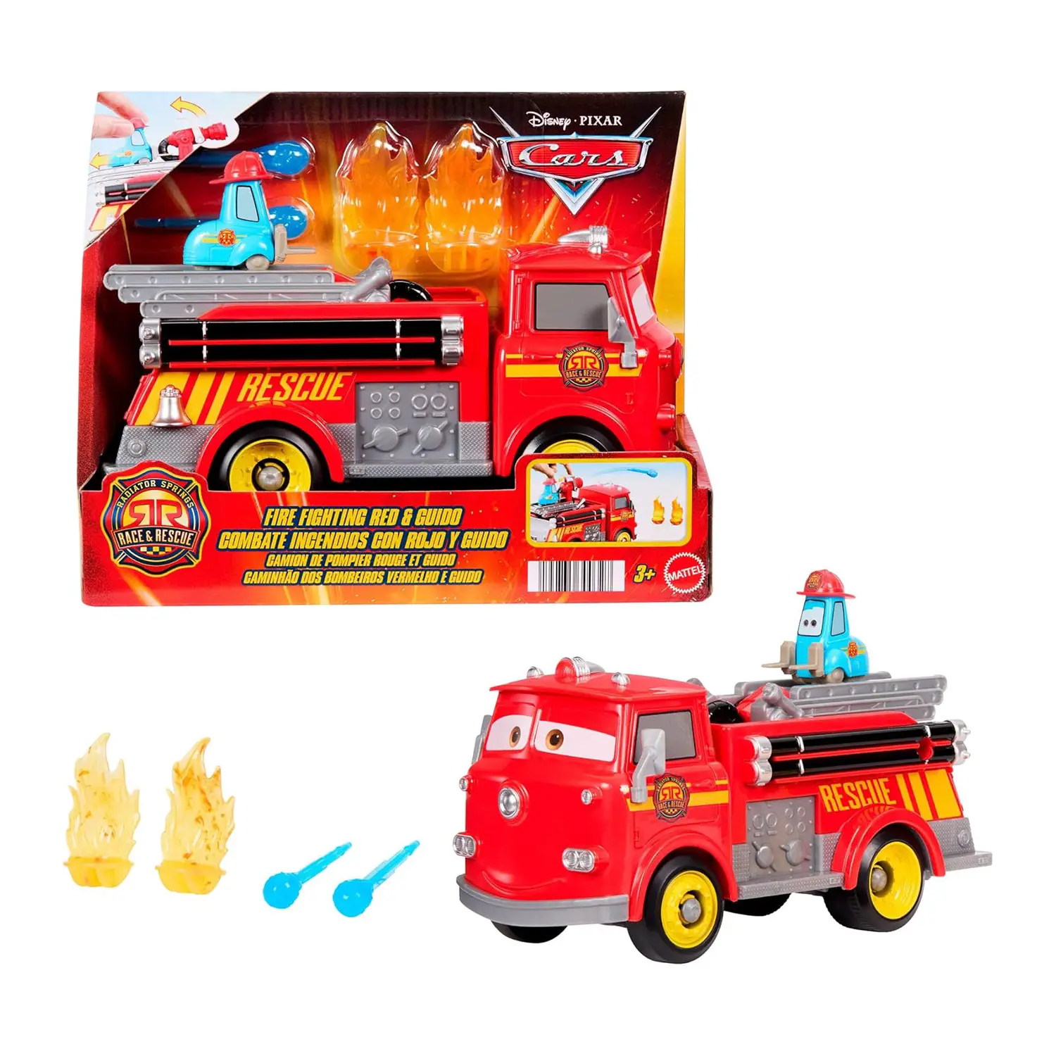 Cars Sfreccia e Soccorri Red e Guido Pompieri - action figures ed accessori