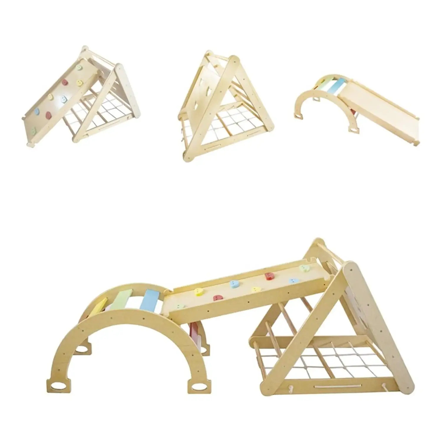 Centro Multididattico Per Bambini In Legno 6 in 1 - Percorsi psicomotori