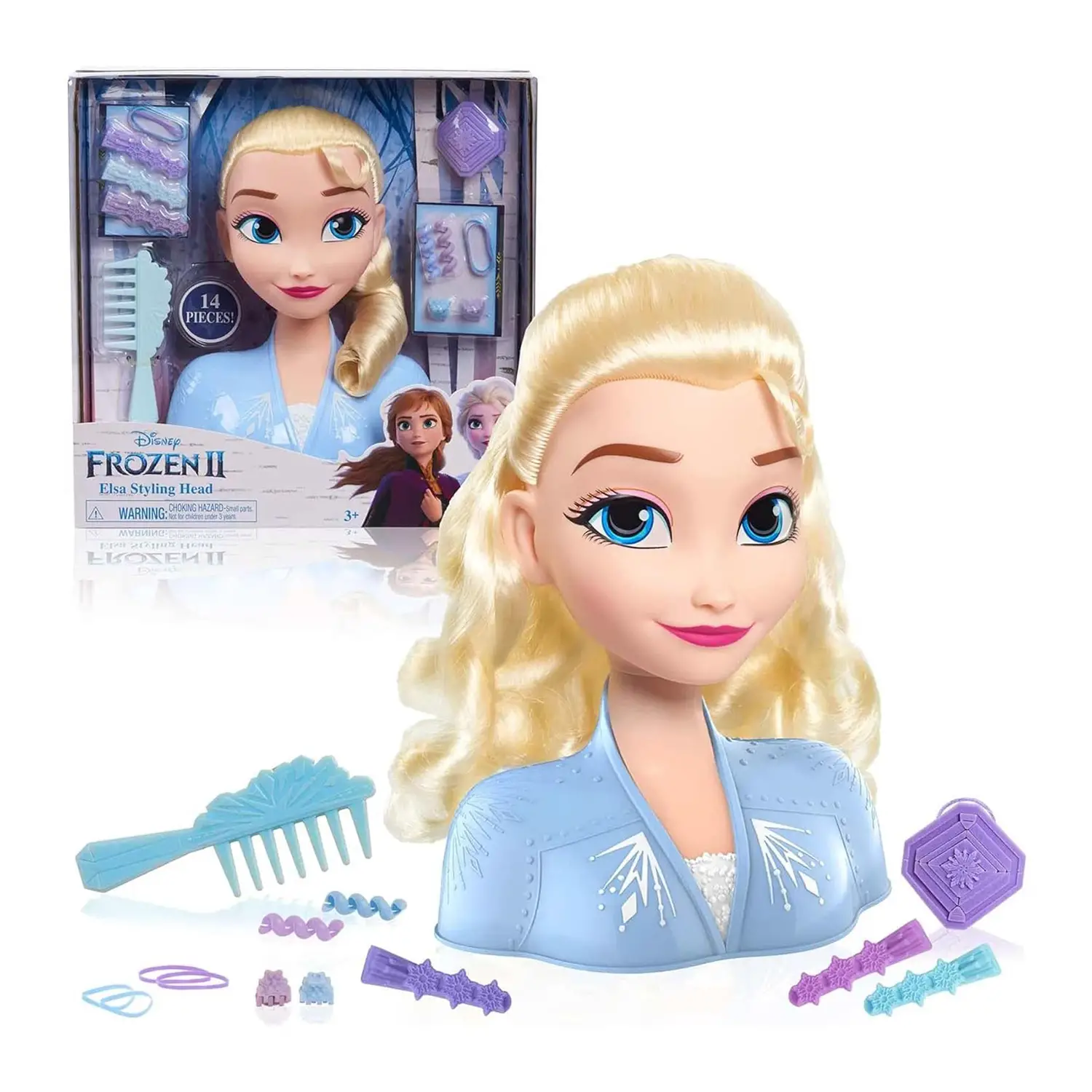 Frozen Elsa Testa Da Pettinare con 17 Accessori Inclusi - bellezza e accessori