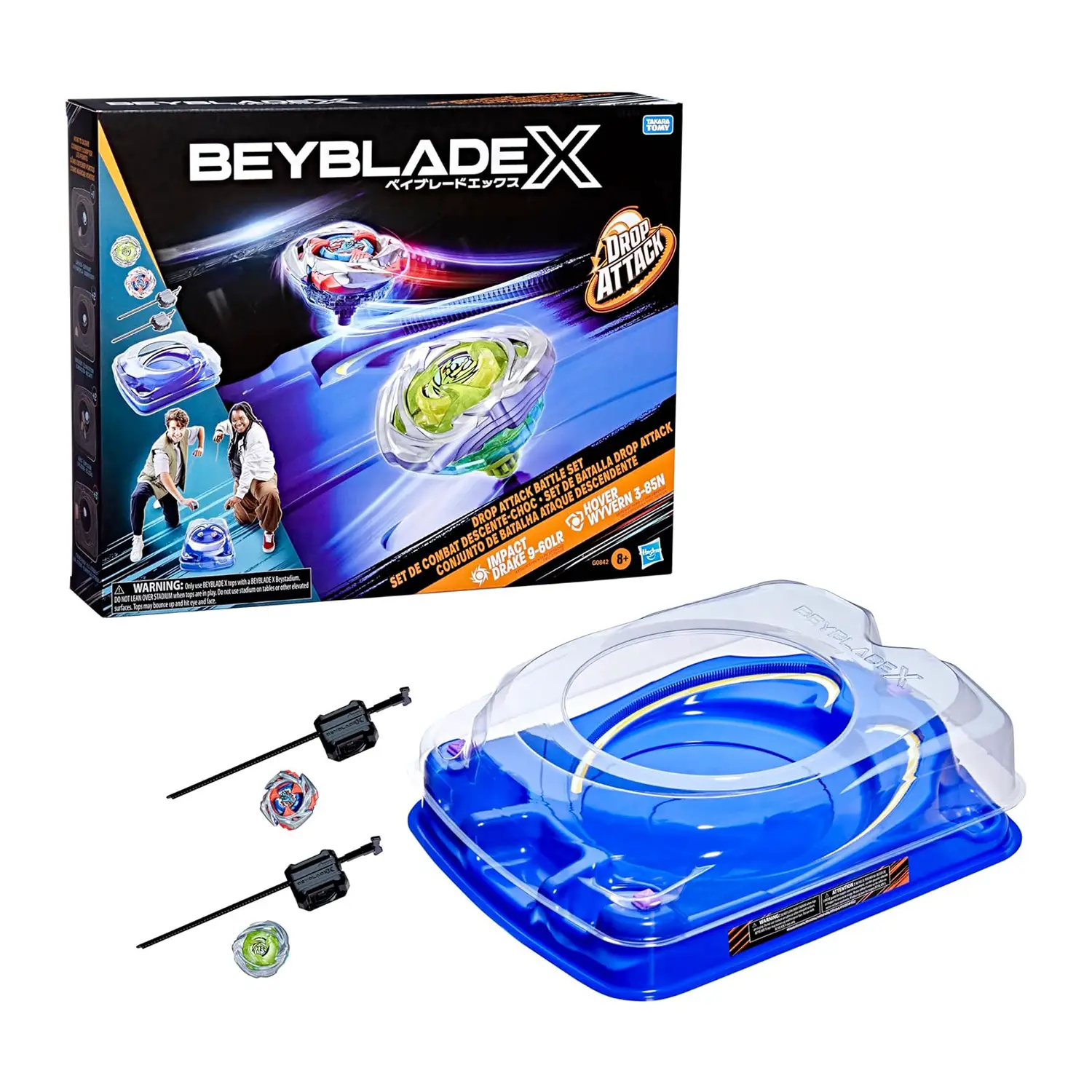 BEYBLADE X Drop Attack Set Battaglia con Beystadium - action figures ed accessori