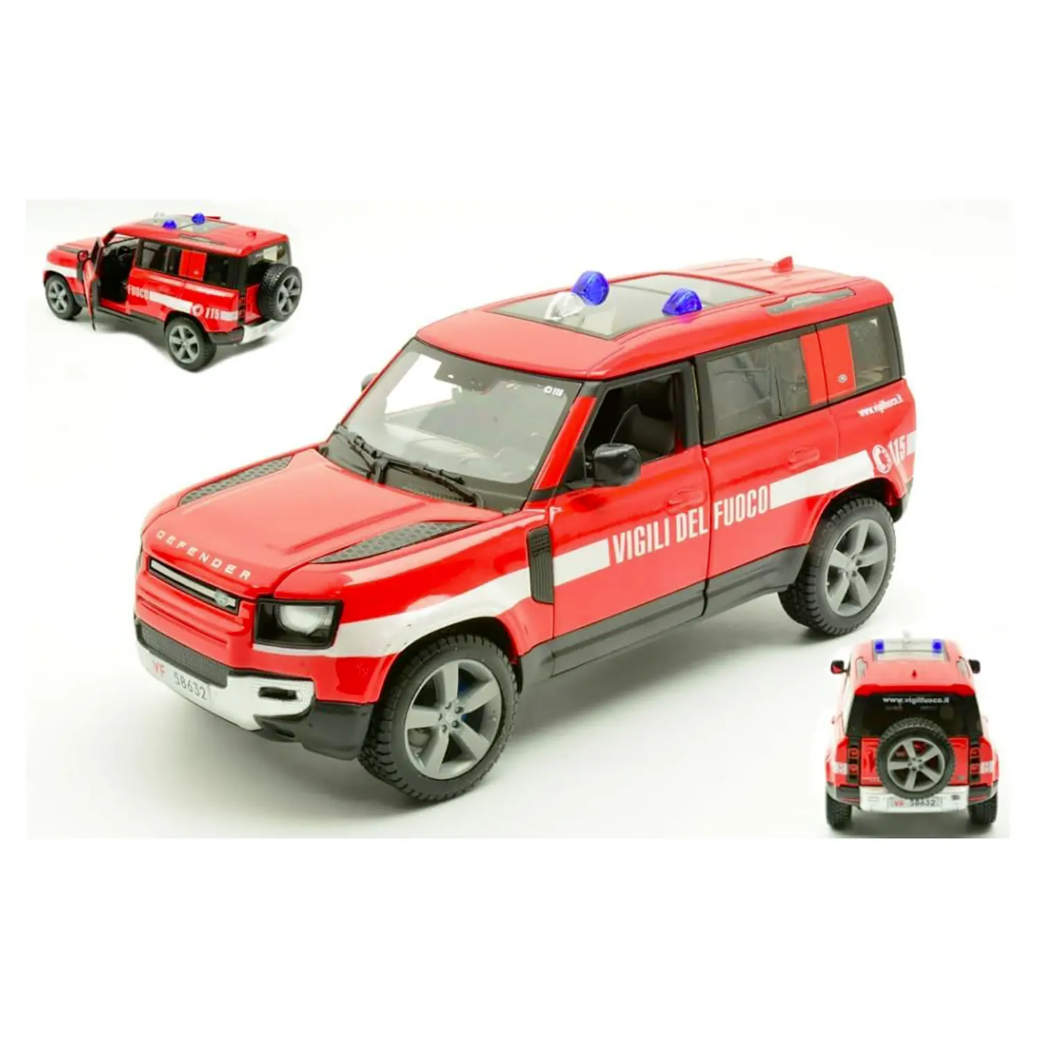 Auto 1:24 Vigili Del Fuoco Land Rover Defender 110 - modellini