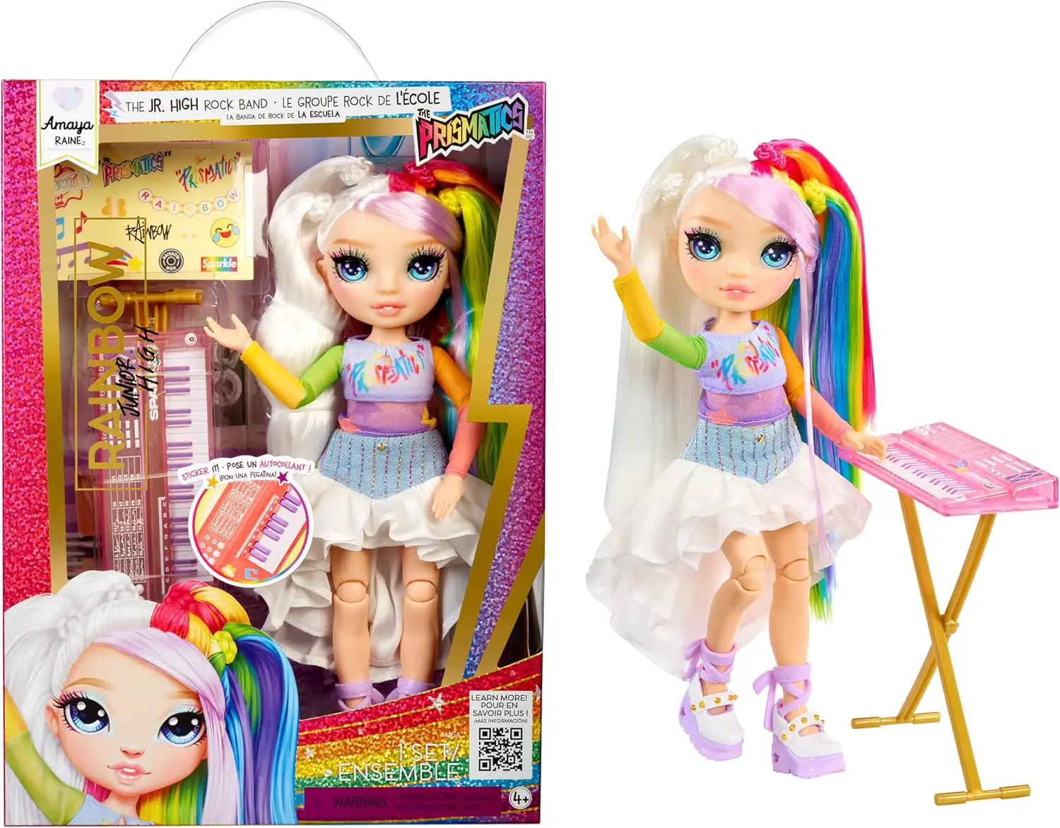 Rainbow High Jr High Rockband Fashion Dolls - Amaya - collezionabili bambina