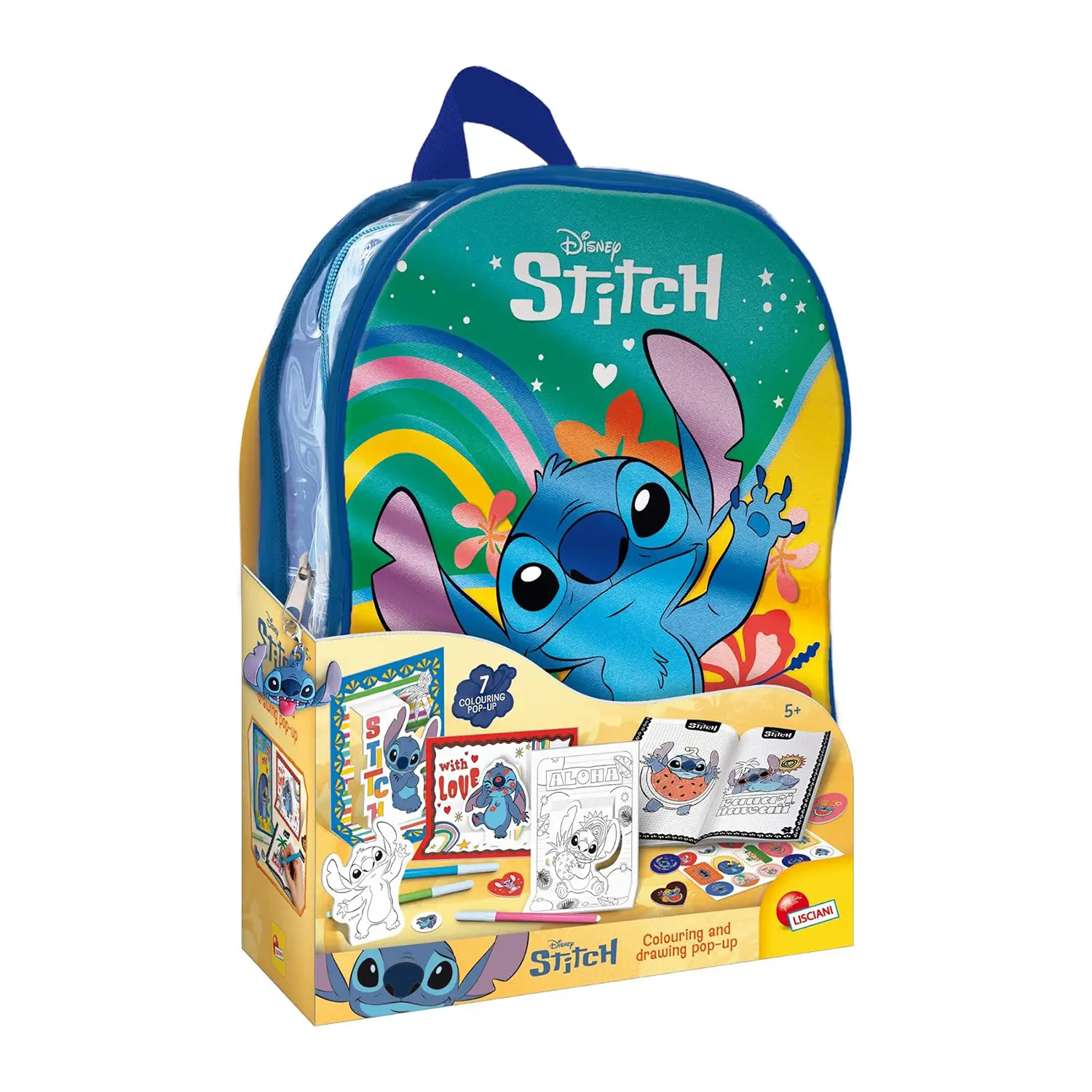 Stitch Colouring Pop-Up Zainetto – Con Libretto, Stickers e Pennarelli - creatività