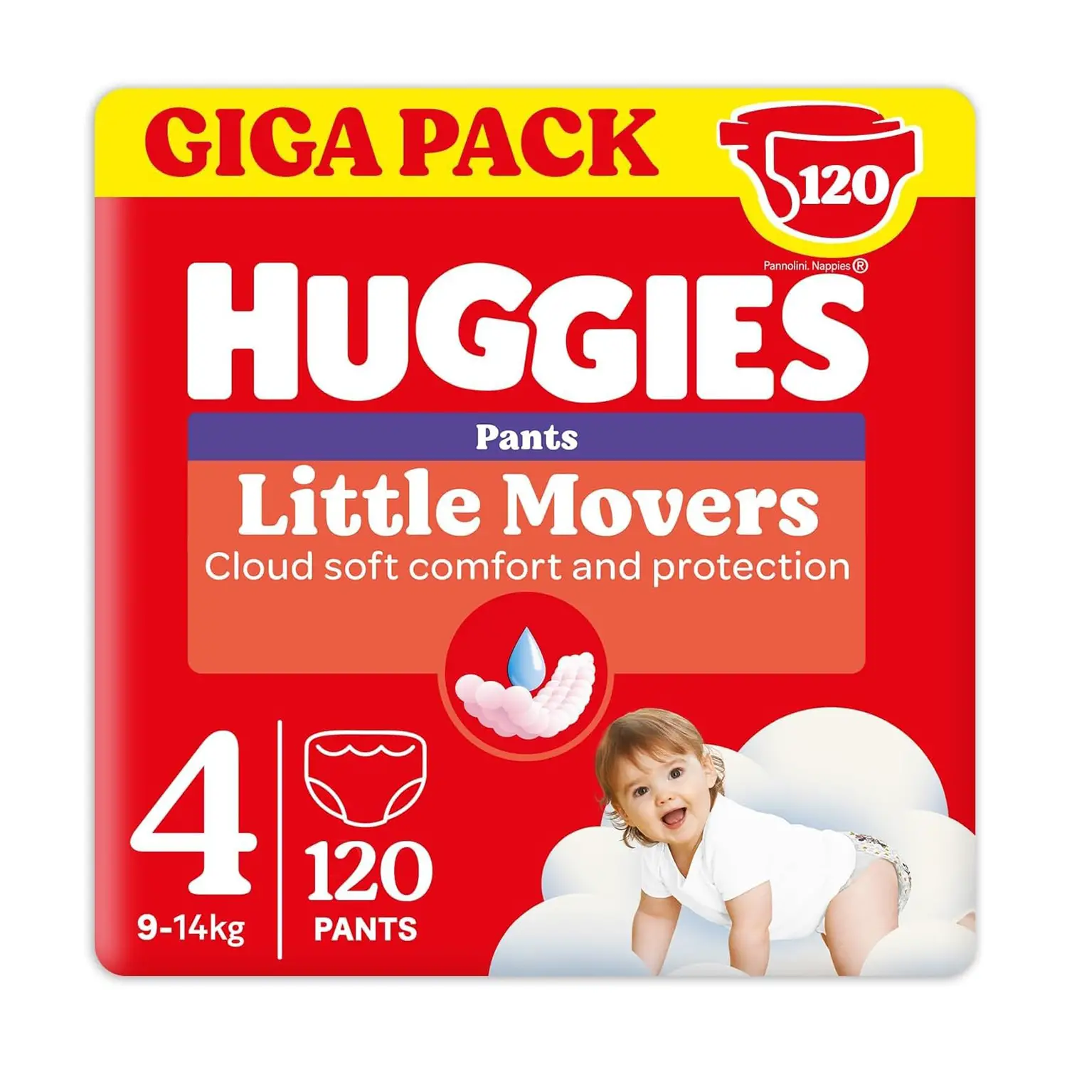 Huggies Little Movers Mutandina Taglia 4, 120 Pannolini Disney - pannolini e salviettine