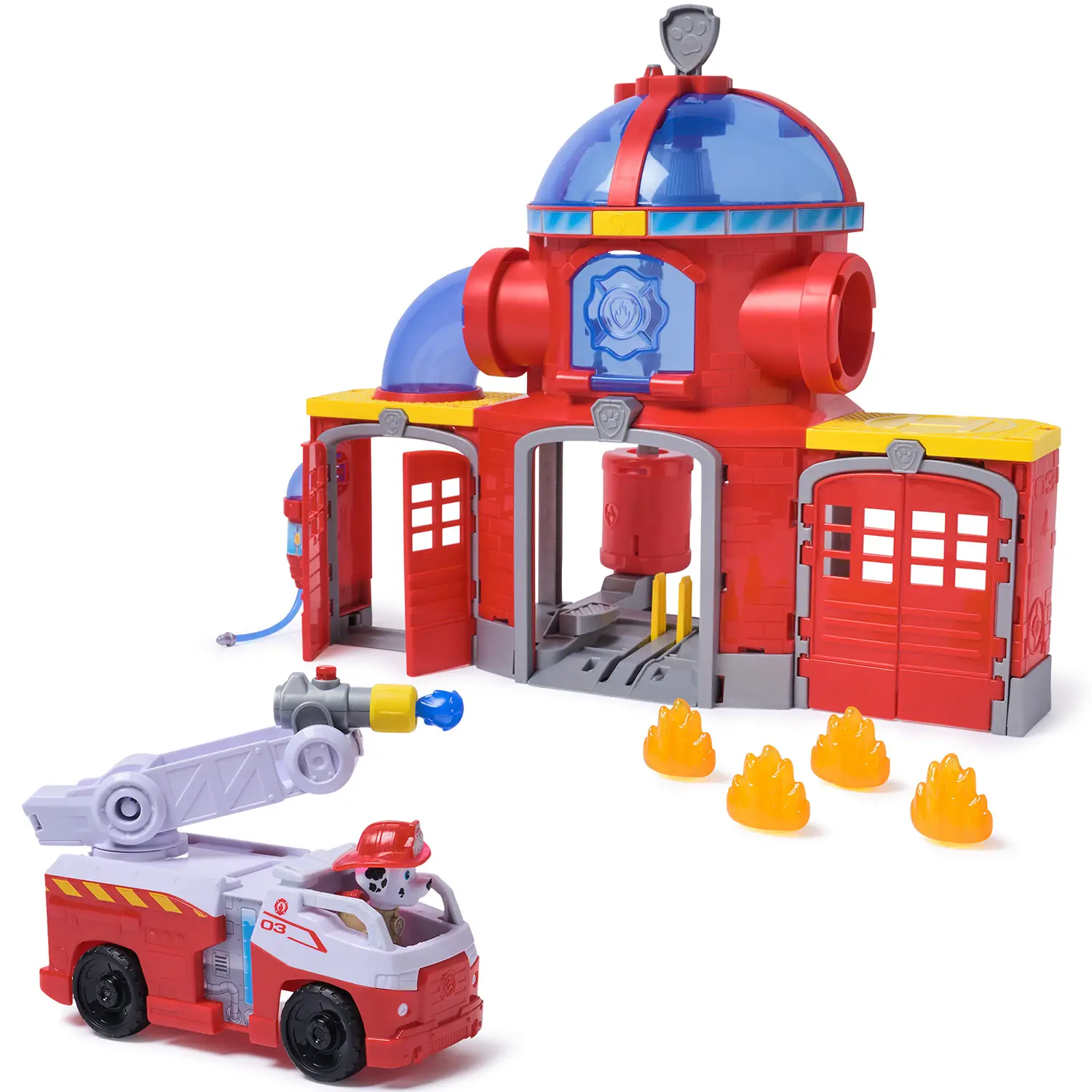 PAW Patrol Fire Rescue Stazione dei Pompieri con Luci e Suoni - action figures ed accessori