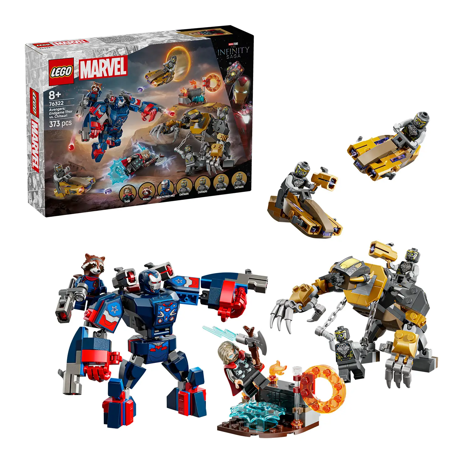 Lego Super Heroes Marvel Avengers: Endgame Thor Contro Chitauri 76322 - lego