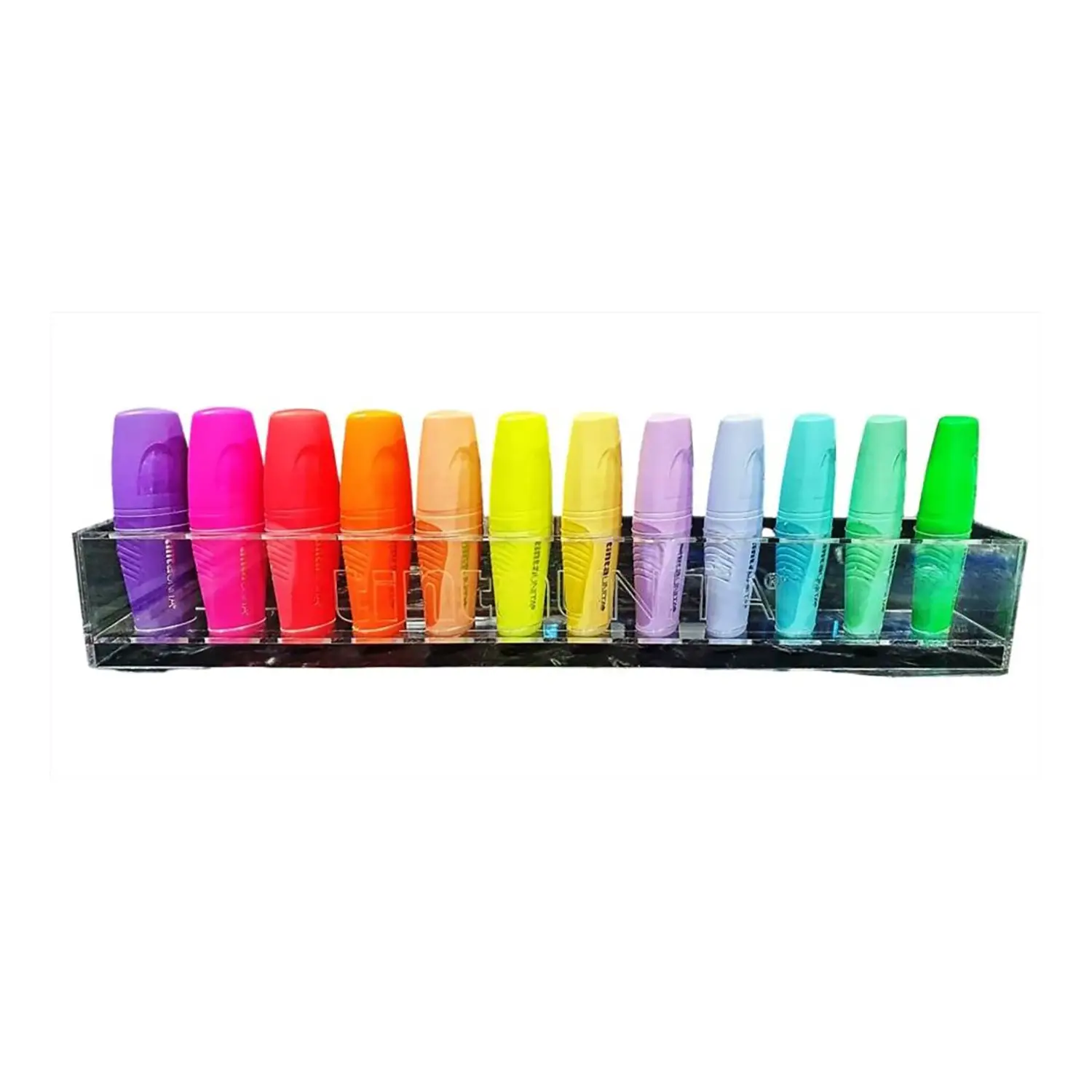 Set Evidenziatori Mini 12 Colori Fluo e Pastello Soft Touch - penne pennarelli ufficio