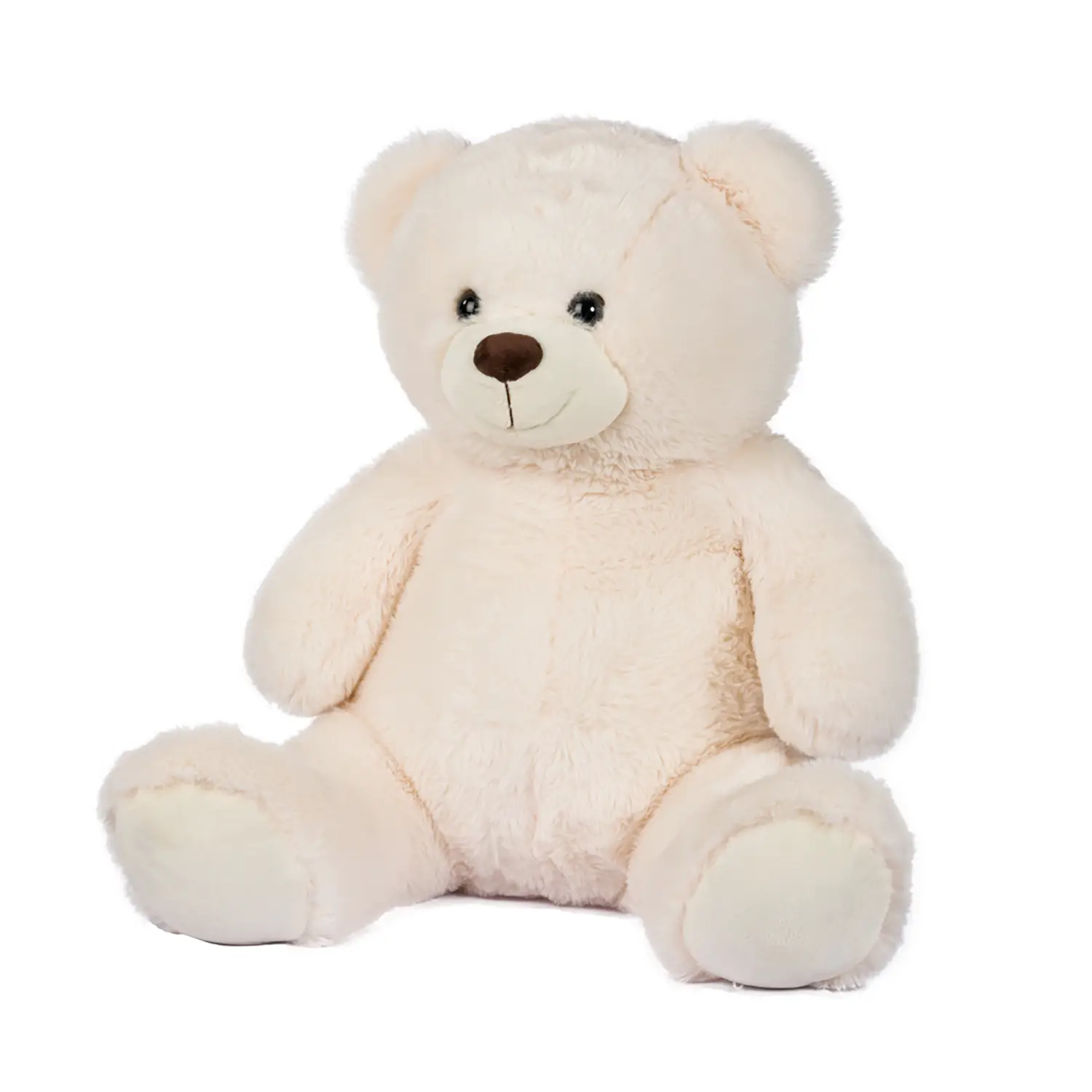 Peluche Orso Seduto Bianco Morbido 55Cm - peluches 0/36 mesi