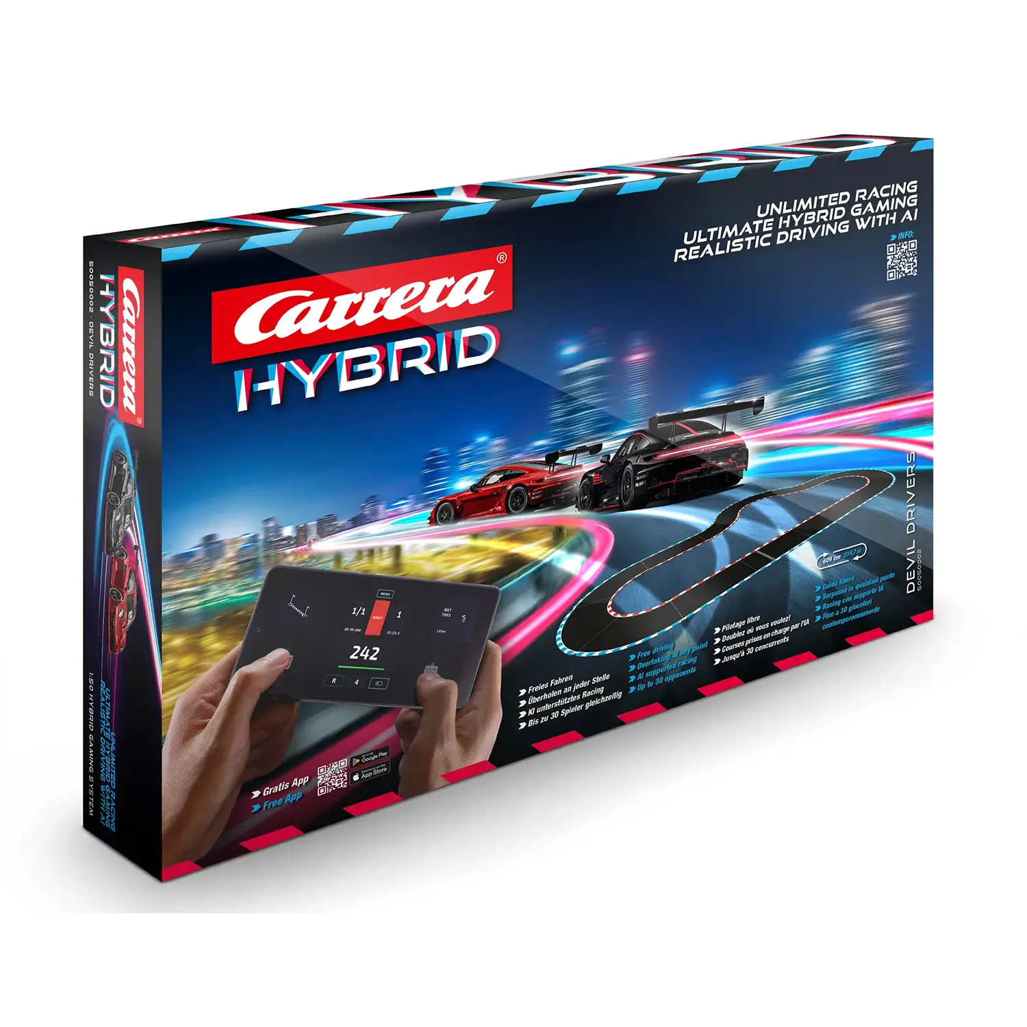 Carrera Hybrid Devil Drivers – Pista 6,09 m con Porsche 911 GT3 R - Guidatori del diavolo - Veicoli, garage e piste