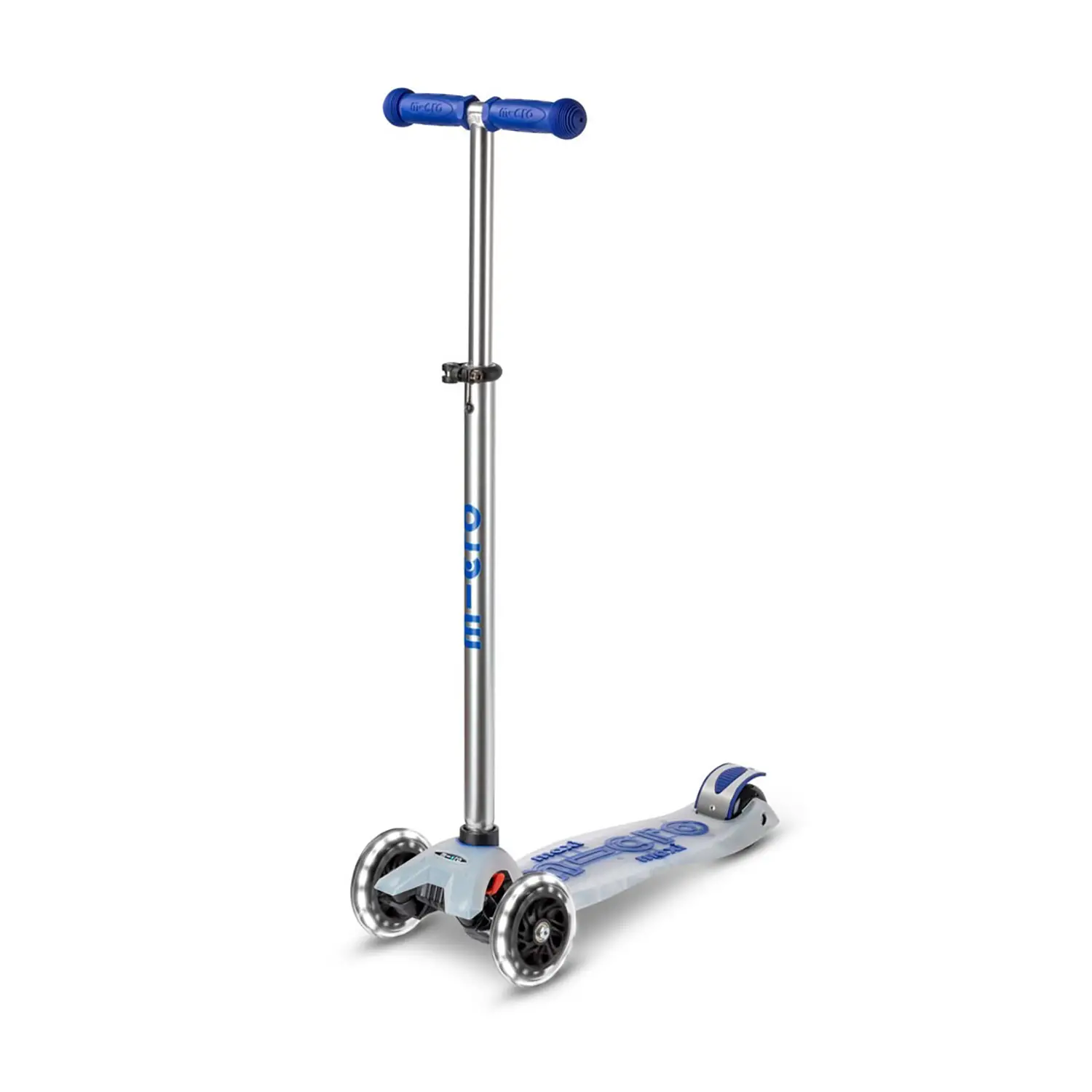 Monopattino Maxi Micro Deluxe Flux LED Blu 3 Ruote - monopattini