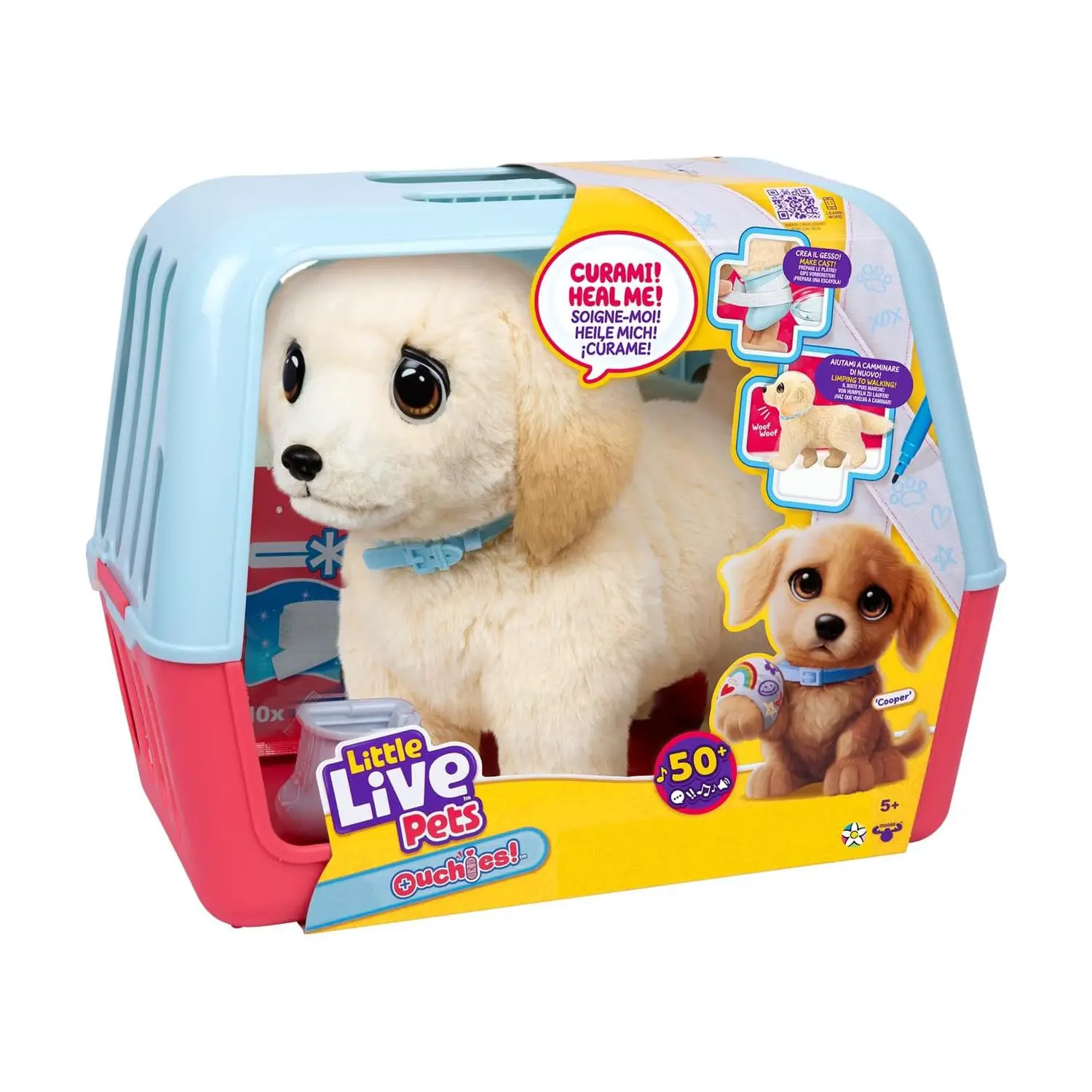 Little Live Pets Ouchies Labrador Interattivo con Suoni e Gesso Magico - giochi elettronici