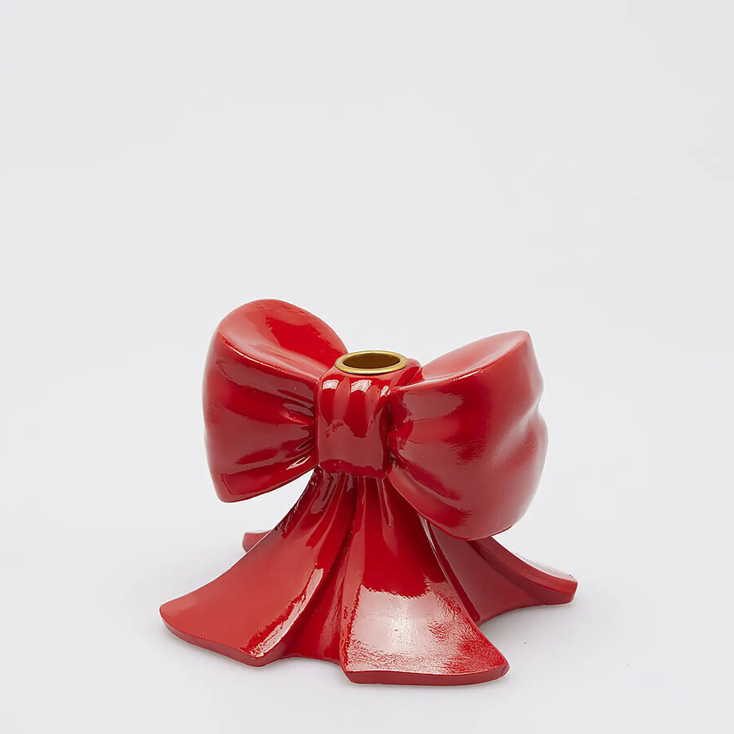 Portacandela Fiocco Rosso EDG H11 13x13 cm Natale - addobbi casa
