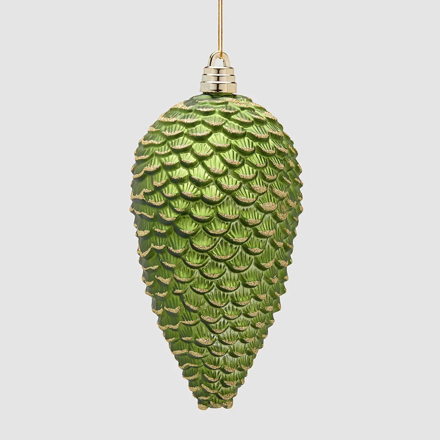 Addobbo Natalizio Pigna Verde 25cm Scintillante EDG - addobbi albero
