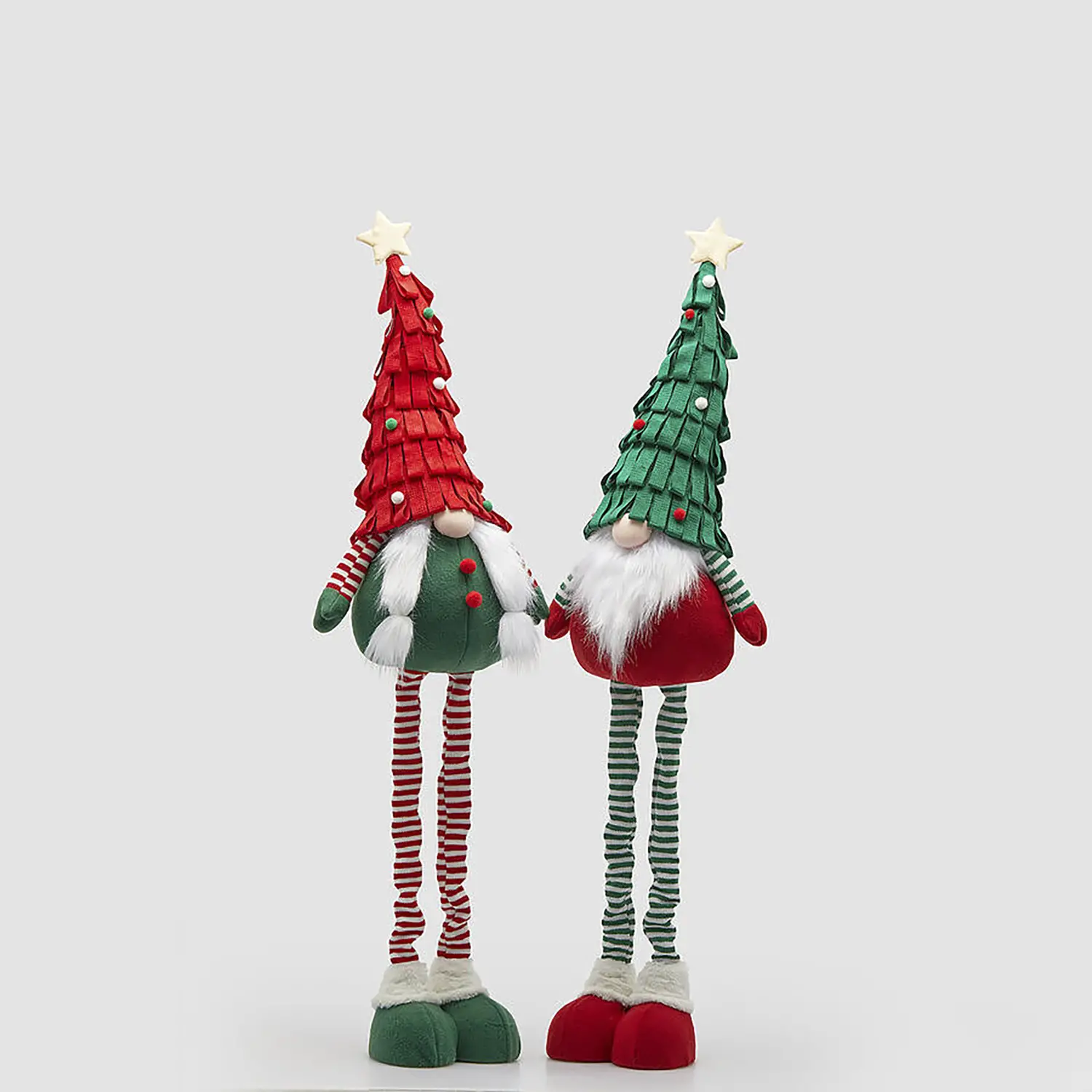Gnomo-Pino Telescopico H110 cm Verde/Rosso – Decoro Natalizio EDG - addobbi casa