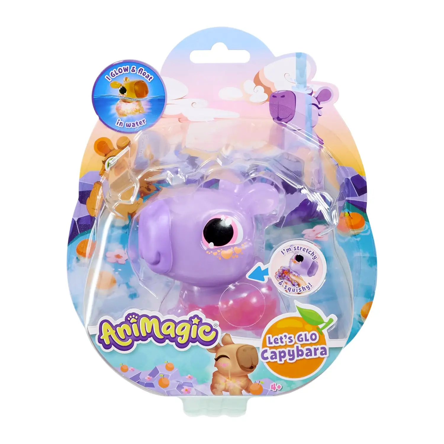 Animagic Let's Glo Capybara Violetto - collezionabili bambina
