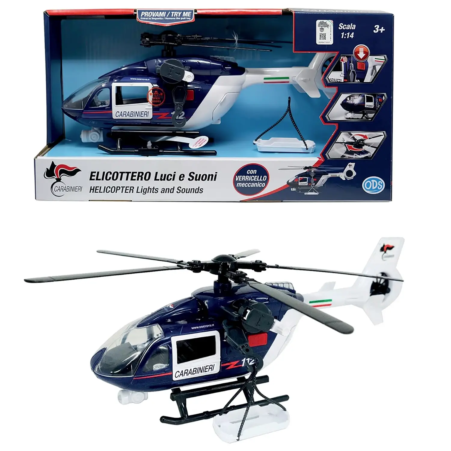 Silver Wheel Elicottero Carabinieri Luci E Suoni 1:14 - modellini