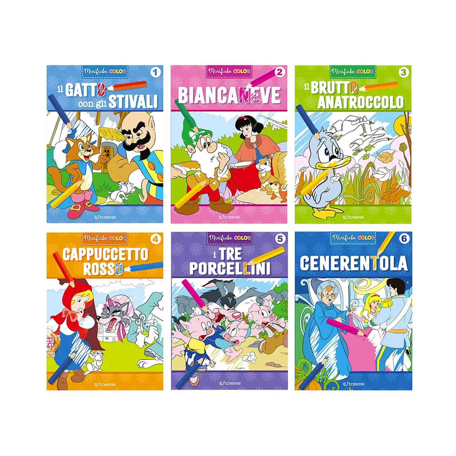 Libro Mini Fiabe Color 6 Titoli Assortiti - Prima biblioteca