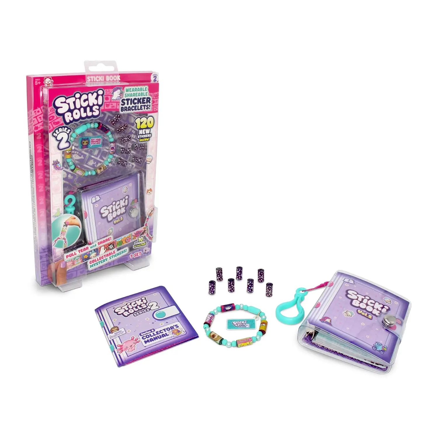 Sticki Rolls - Sticki Band Braccialetto Con Adesivi Kawaii E Libretto - creatività