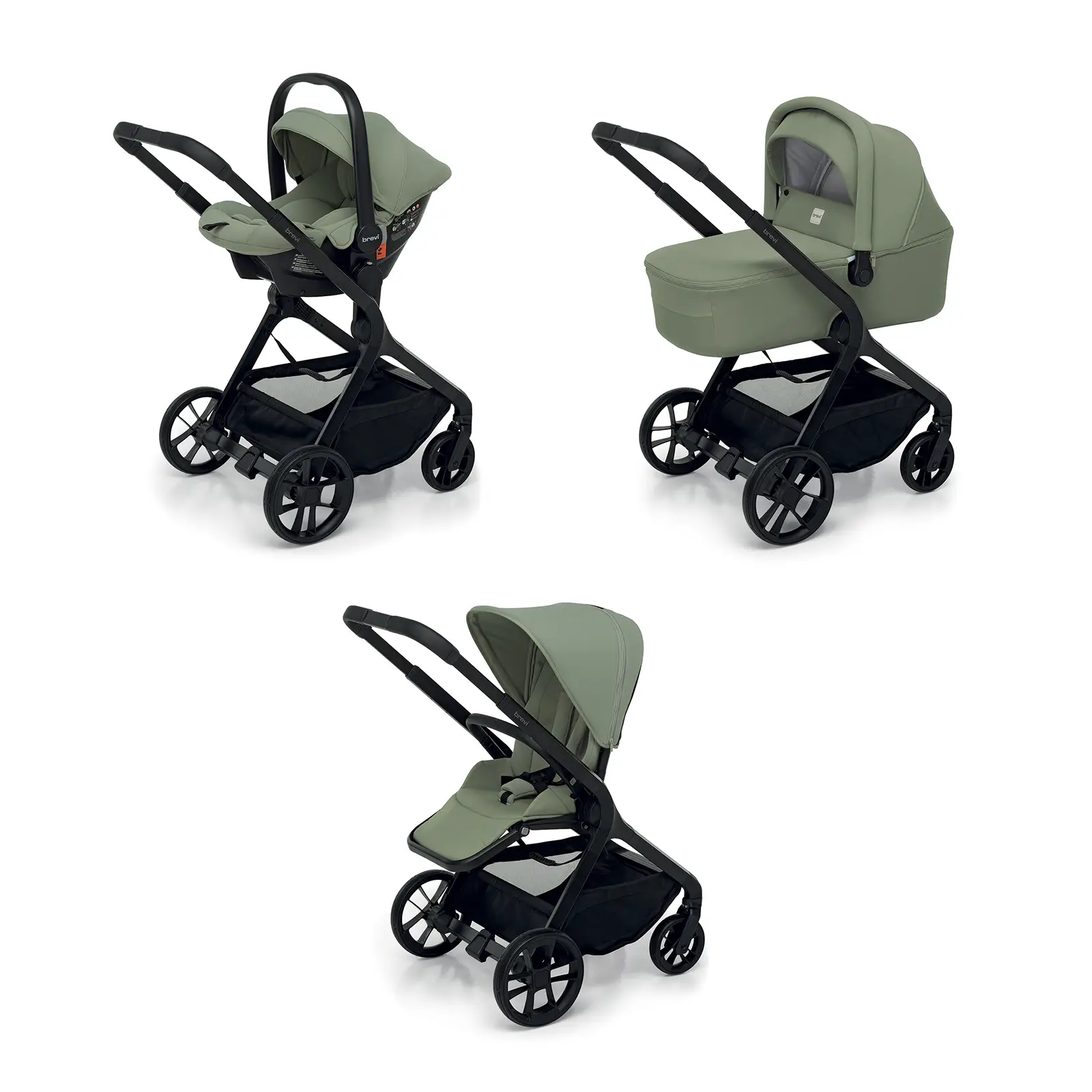Trio Brio Travel System 3 in 1 Salvia - trio e modulari
