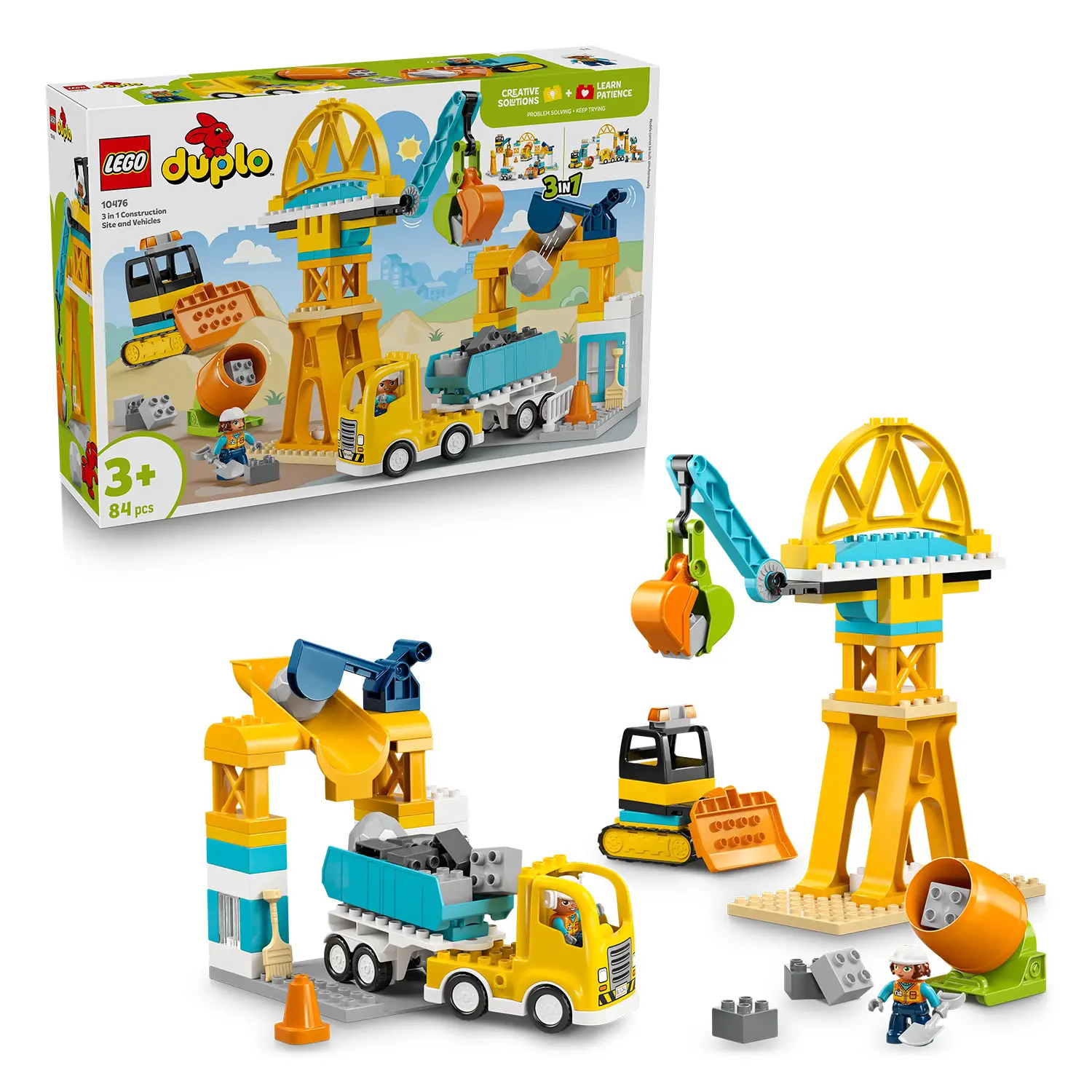 Lego Duplo Cantiere e Veicoli 3 in 1 10476 - Costruzioni in plastica