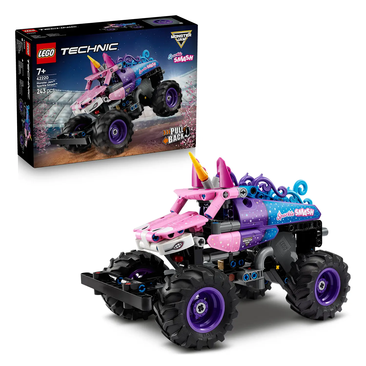 Lego Technic Monster Jam Sparkle Smash a Retrocarica 42220 - lego