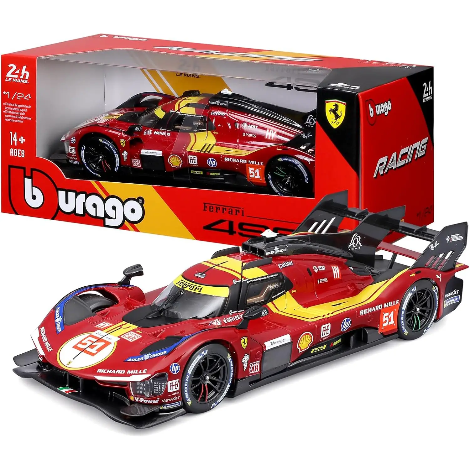 Auto 1:24 Ferrari 499P 24H LMH Hypercar 2025 #51 - diecast