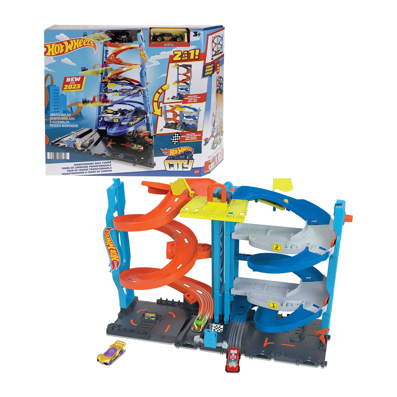 Cars Pista di Lancio Piston Cup con Saetta McQueen 50 cm - Veicoli, garage e piste