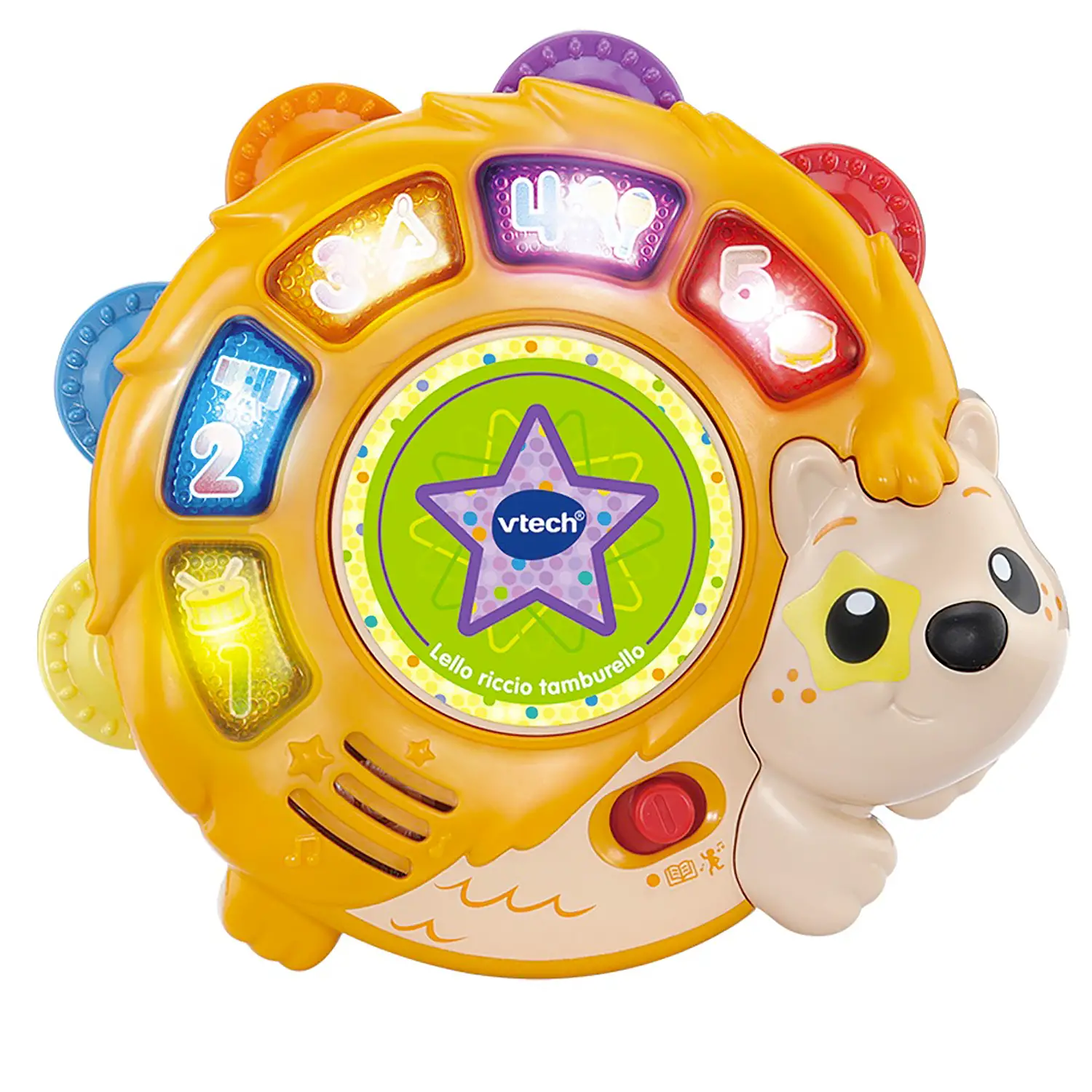 Tamburello Musicale Interattivo per Bambini Riccio Lello - Primi giochi