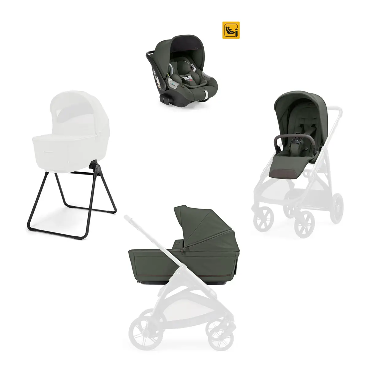 Aptica sistem quattro Darwin Ivi Green (telaio escluso) - trio e modulari