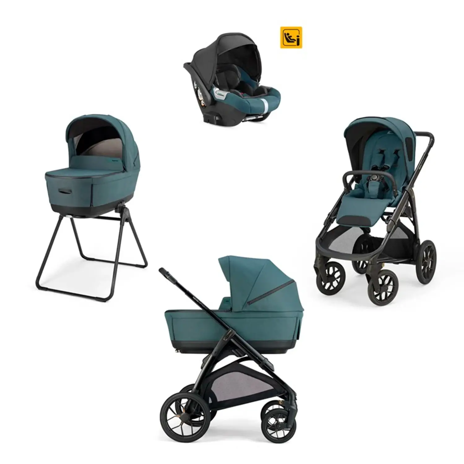 Aptica XT System Quattro Himalaya Blue con Seggiolino Darwin e Telaio - trio e modulari
