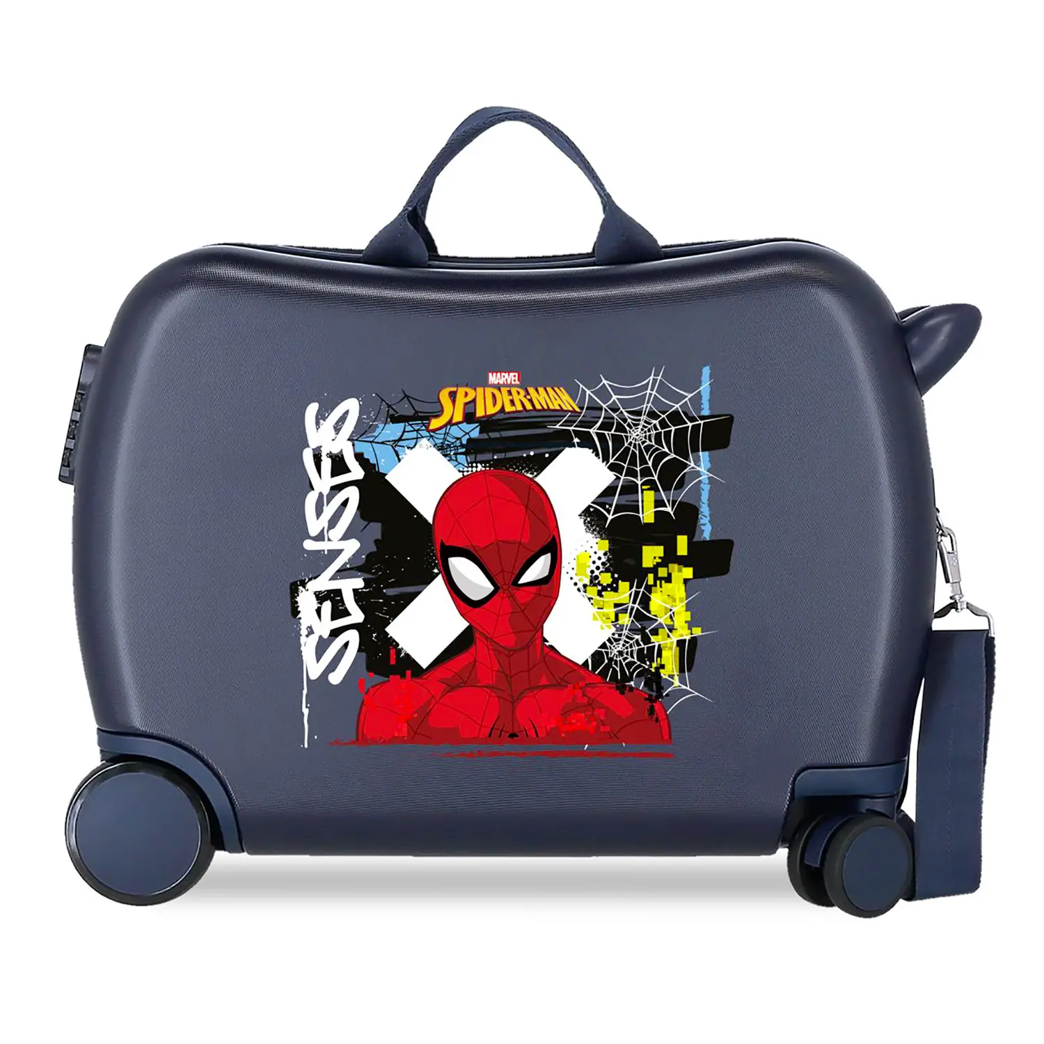 Graffity Of Spiderman Trolley Da Viaggio Cavalcabile Abs 50 cm 4 Ruote Blu Marino - valige e borse da viaggio