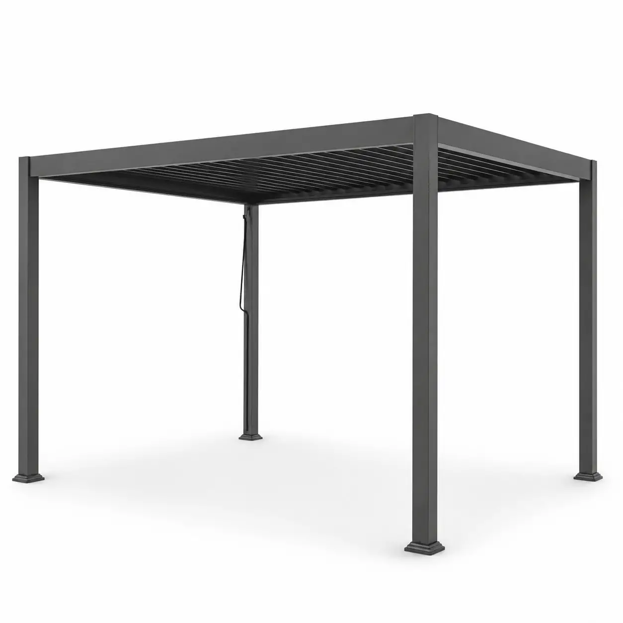 Pergola Bioclimatica, Gazebo 3x4 Metri con Lamelle Orientabili, Acciaio e Alluminio, Antracite - gazebi in ferro