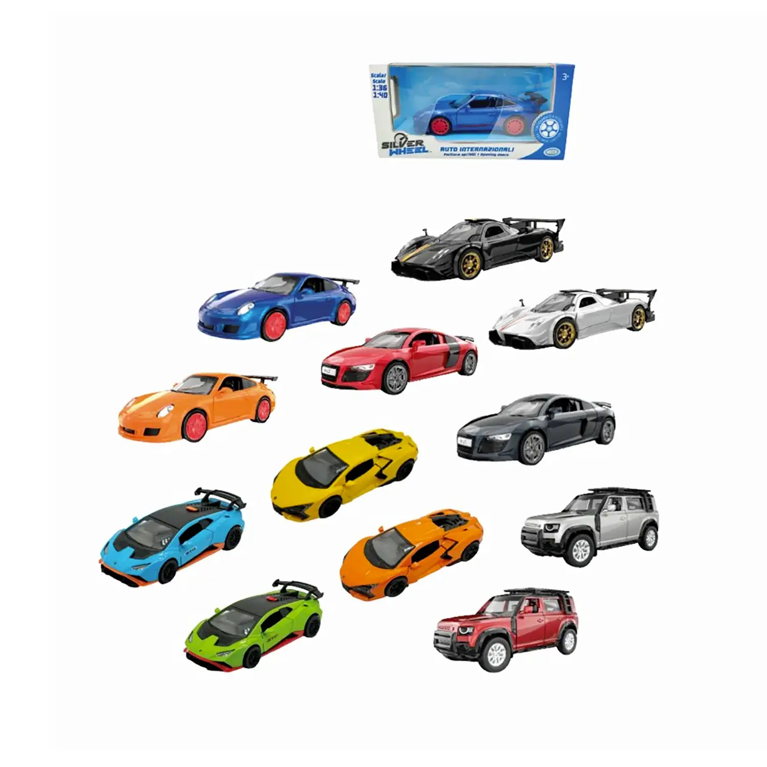Silver Wheel Auto A Licenza Internazionale 1:35/40 Retrocarica - radiocomandi