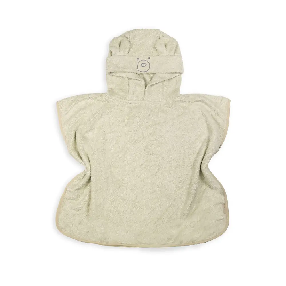 Poncho Accappatoio Bamboom in Spugna di Bambù – Oyster Grey – Taglia 2-4 Anni - accappatoi