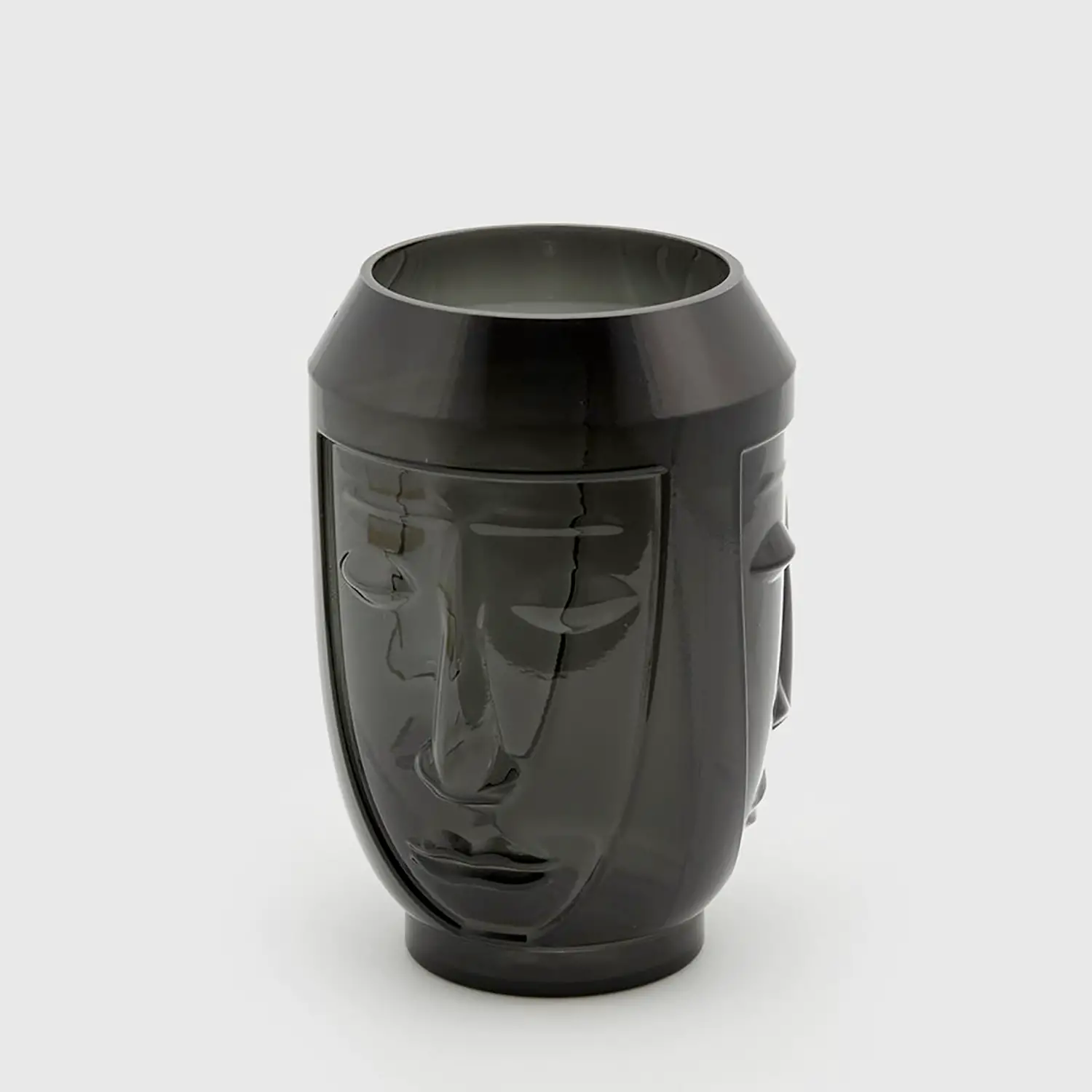 Vaso Decorativo Forma Del Volto H28 Verde Scuro - oggetti decorativi