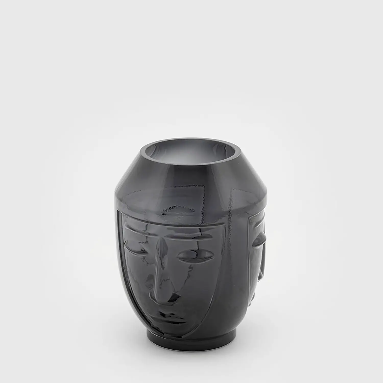 Vaso Decorativo Forma Del Volto H23 Verde Scuro - oggetti decorativi