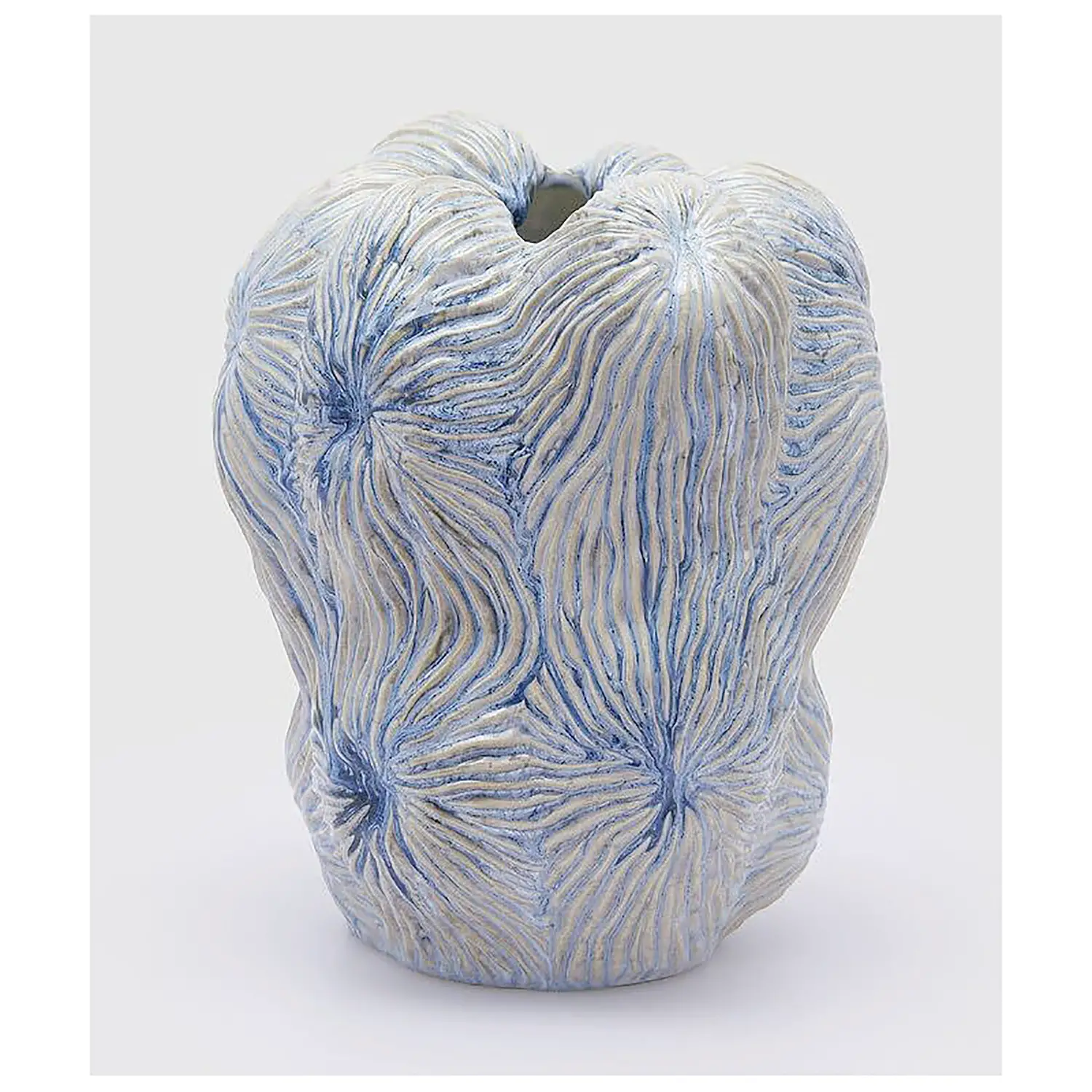 Vaso Decorativo Chakra Marino H30 Bianco/Blu - oggetti decorativi