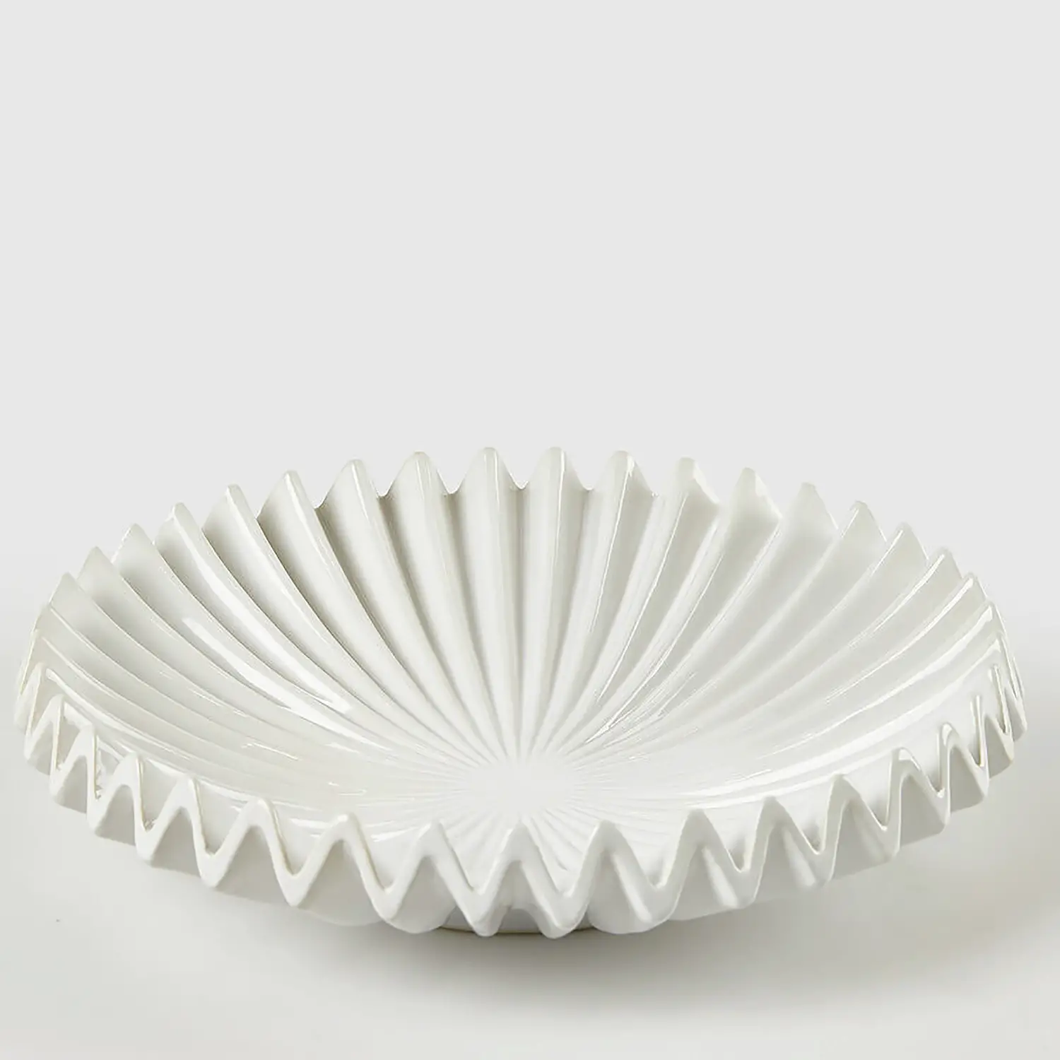 Piatto Decorativo Raggiera Rotondo H9 Avorio - oggetti decorativi