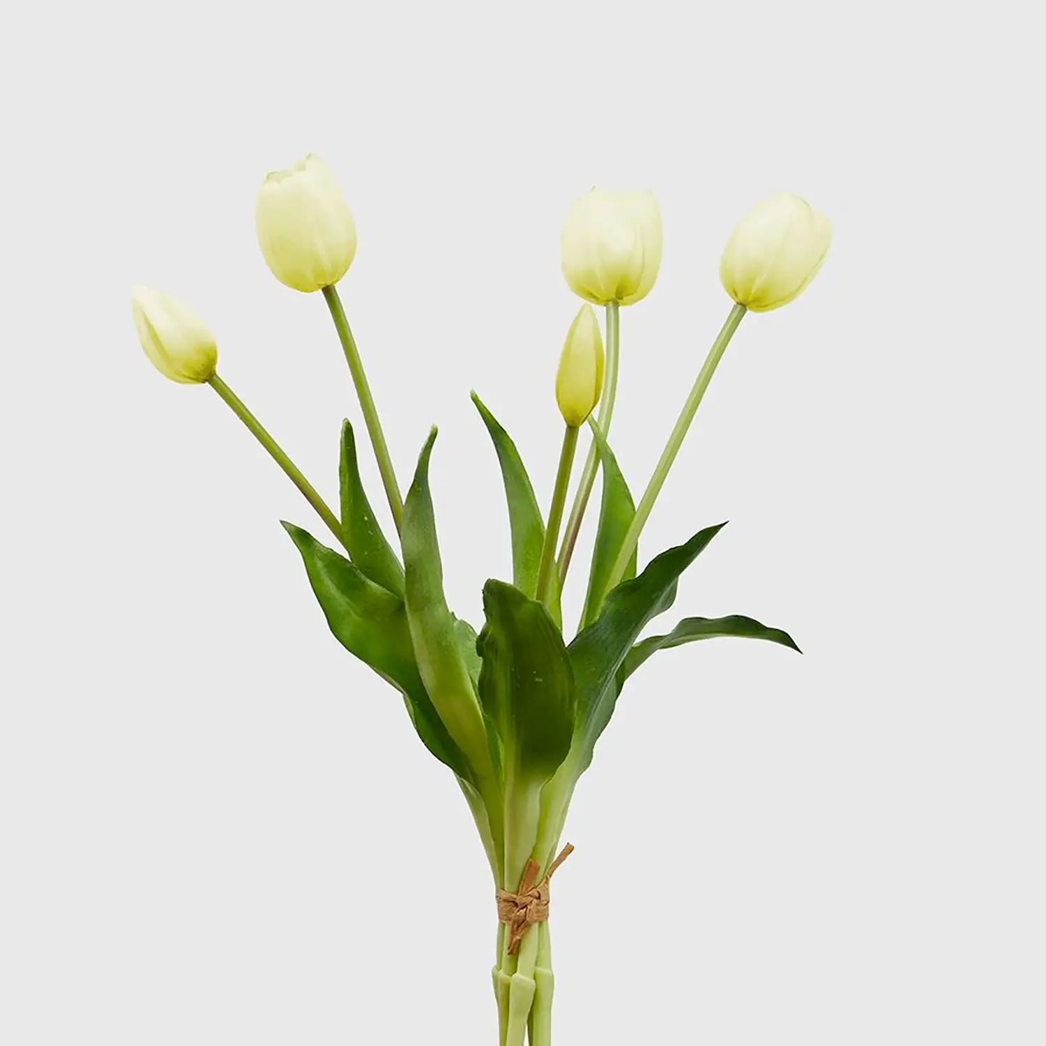 Fiori Decorativi Tulipani Olis 5 Steli Bianchi - oggetti decorativi