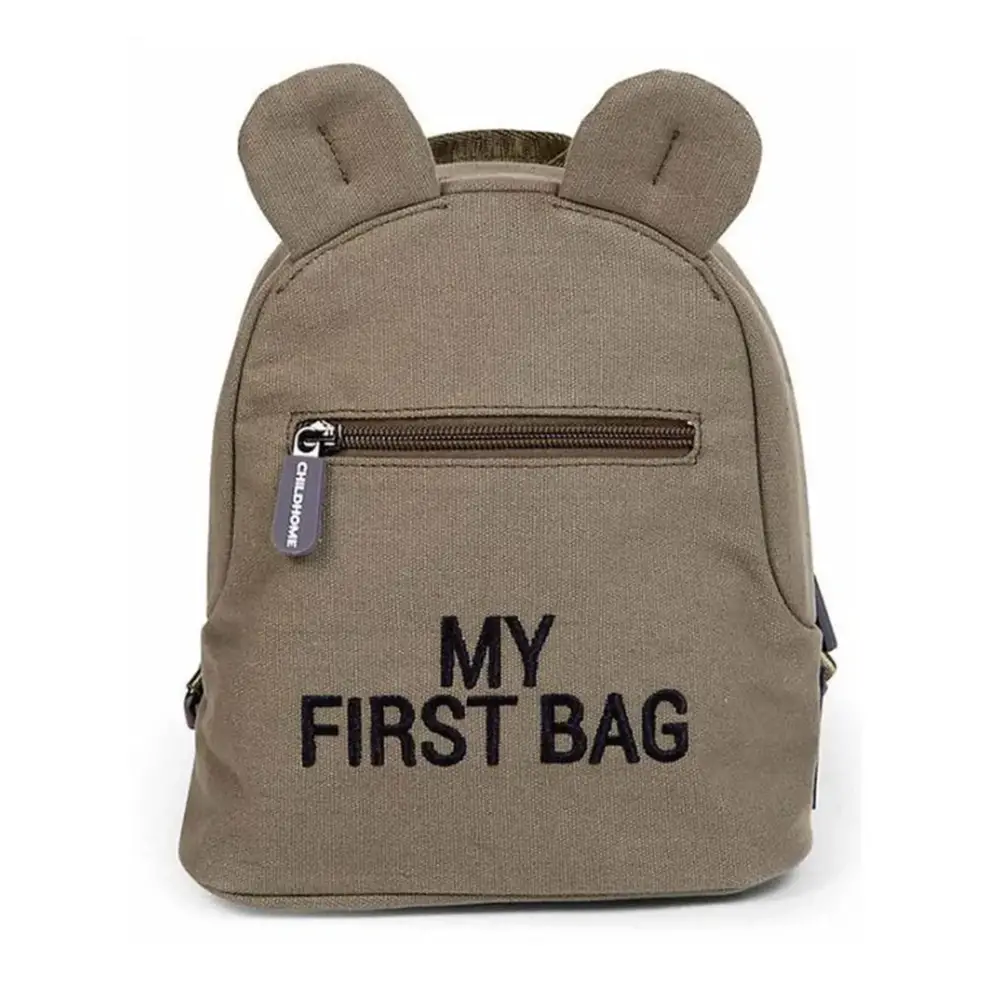 Childhome My First Bag Zaino Bambini Canvas Kaki - zainetti asilo