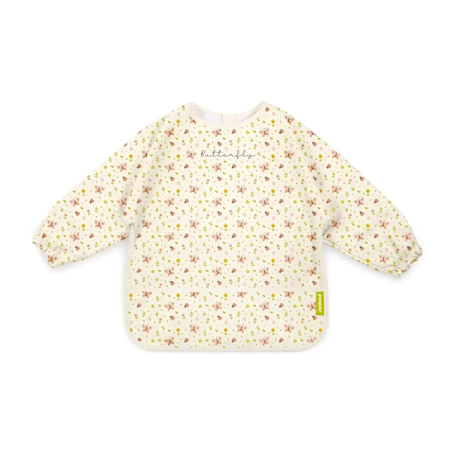 Bavaglino Maniche Lunghe Impermeabile Butterfly - pappa