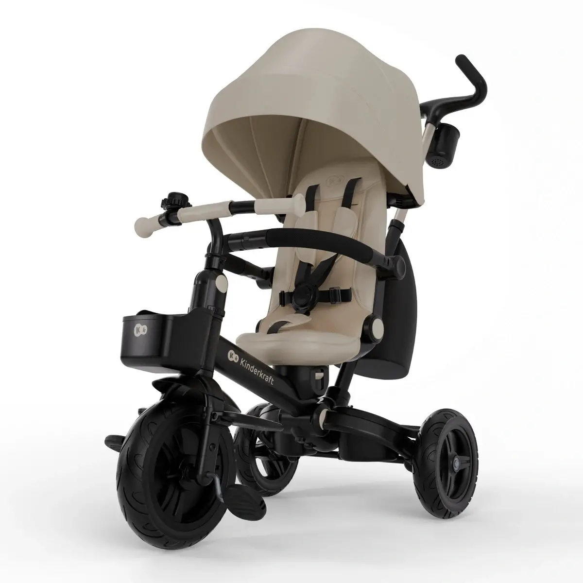 Kinderkraft Triciclo Aveo 2 Plus 6in1 Beige – da 9 Mesi a 5 Anni - Tricicli e primi passi