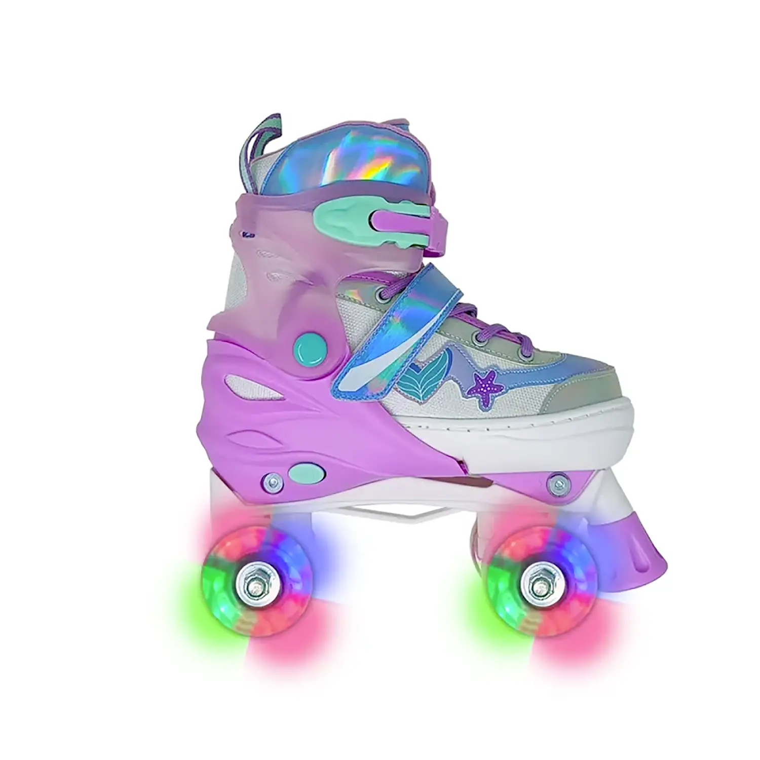 Sport1 Pattino Mermaid Regolabili Con Ruote Led Taglia 34-37 - biciclette bambini
