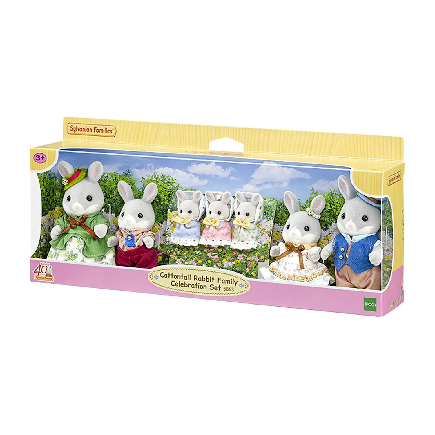 Sylvanian Families 40° Anniversario Famiglia Coniglio Cottontail - collezionabili bambina