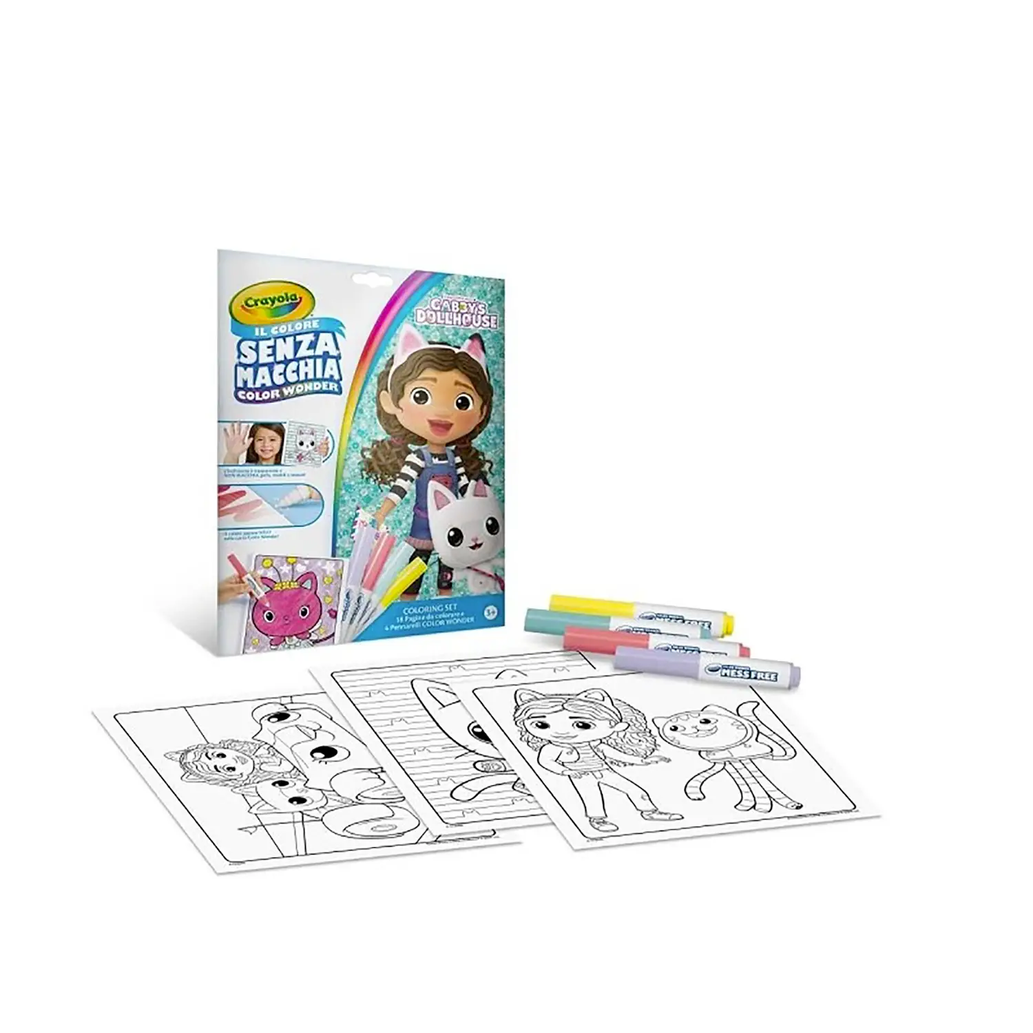 Color Wonder Album Da Colorare Con Pennarelli Magici Gabby Dollhouse - Manuali per attività creative